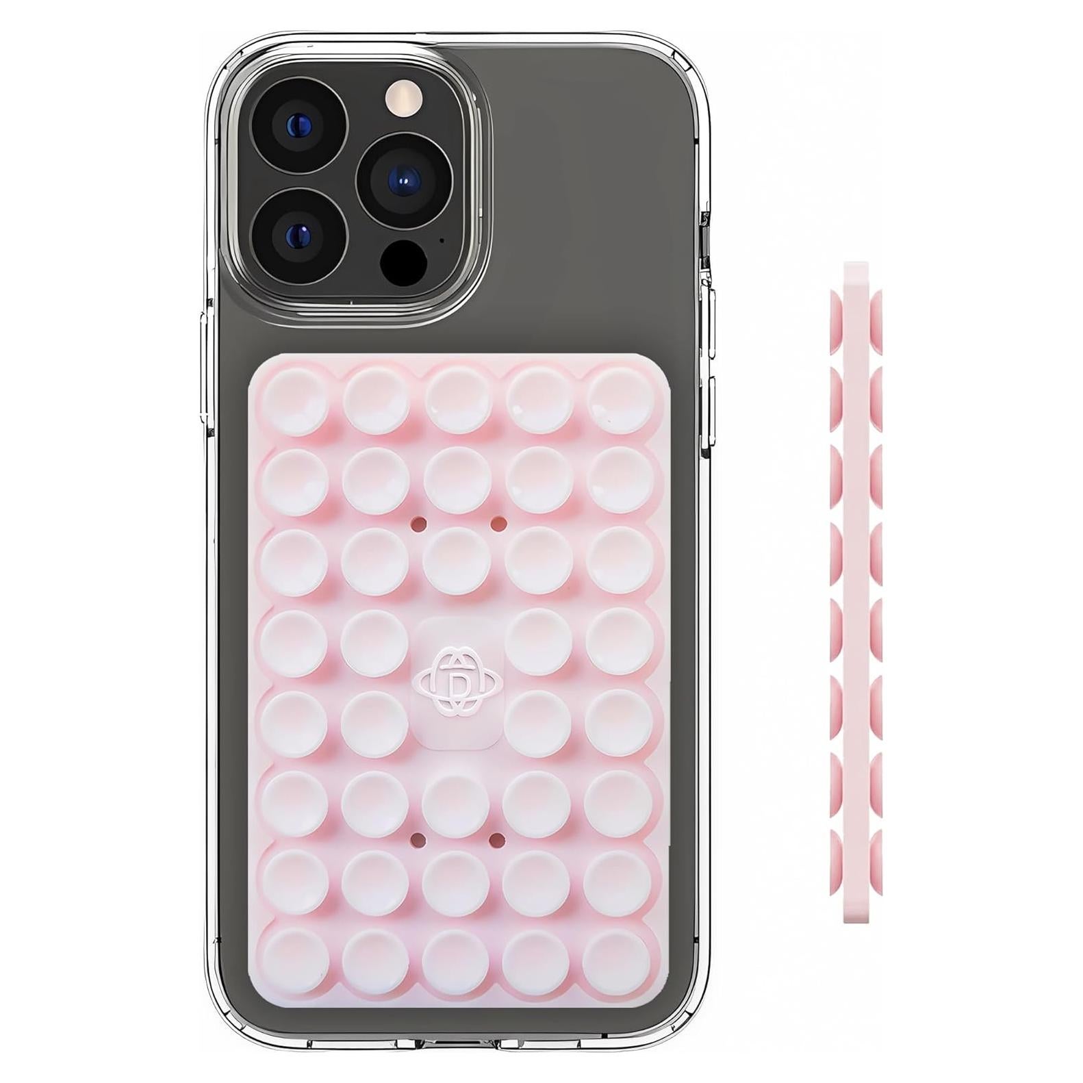 Soporte de Teléfono de Silicona Mokiwala Rosa Bebé Reutilizable