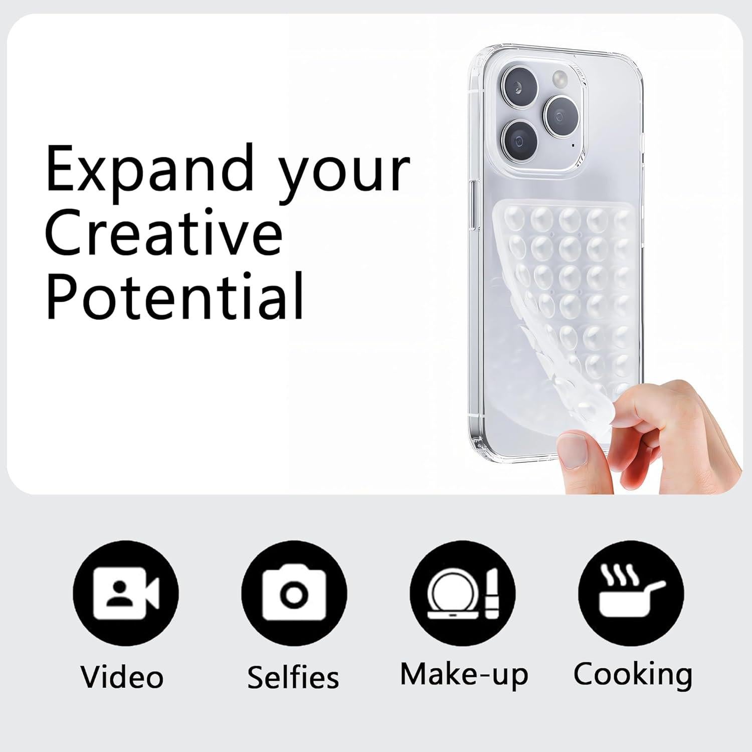 Soporte de Teléfono de Silicona Mokiwala Rosa Bebé Reutilizable