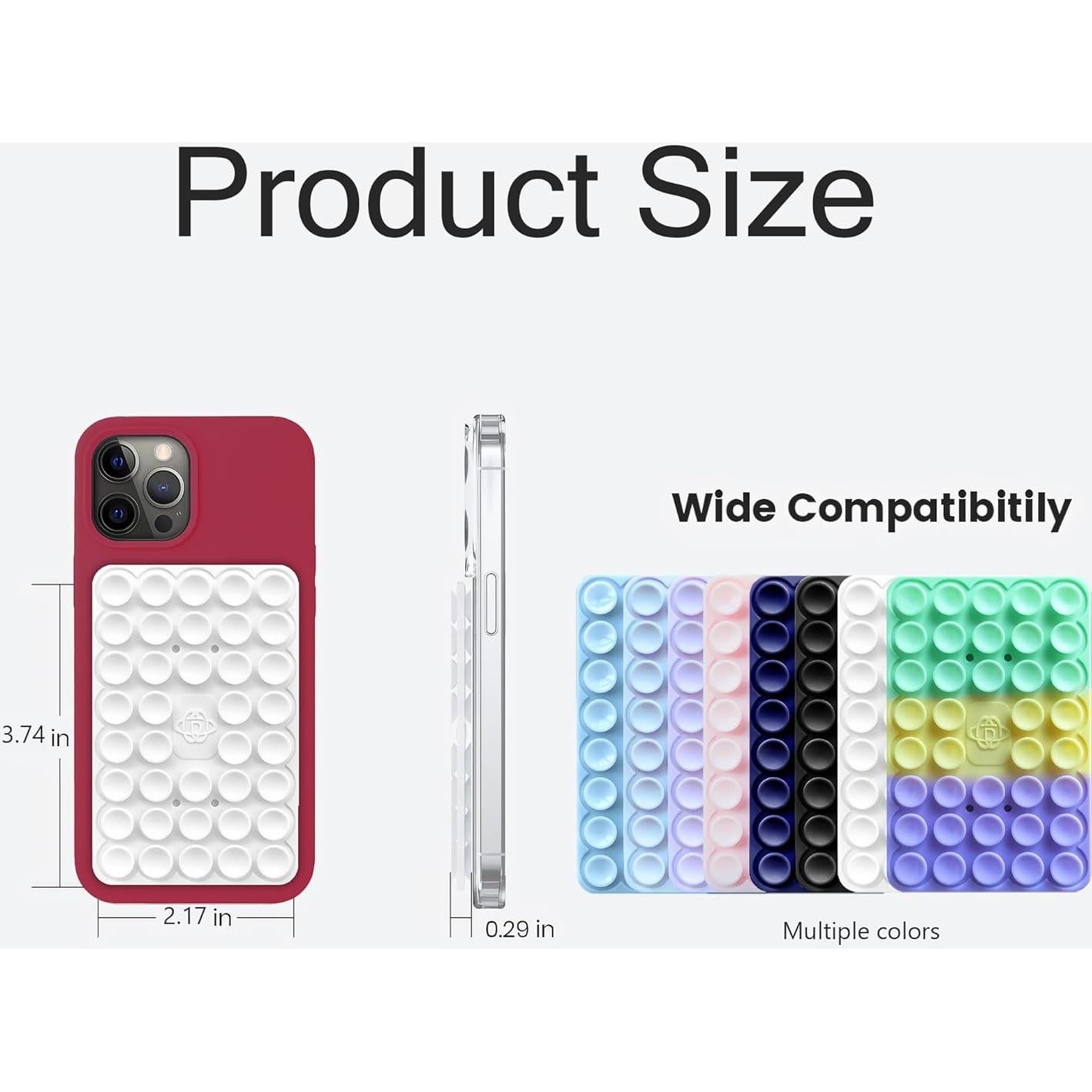 Soporte de Teléfono de Silicona Mokiwala Rosa Bebé Reutilizable