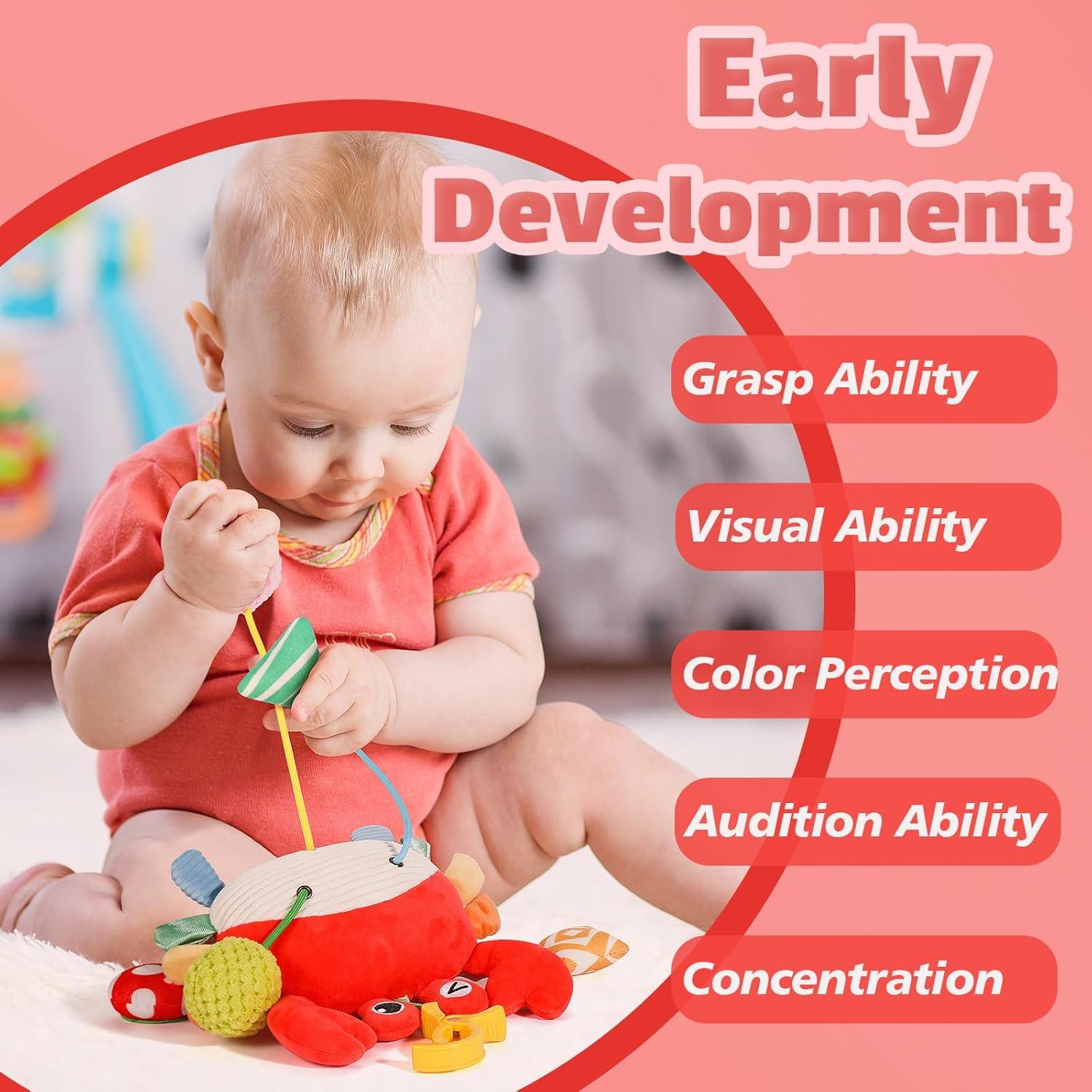 Juguete de Cochecito UTOPLIKEY Cangrejo Sensorial 0-12 Meses