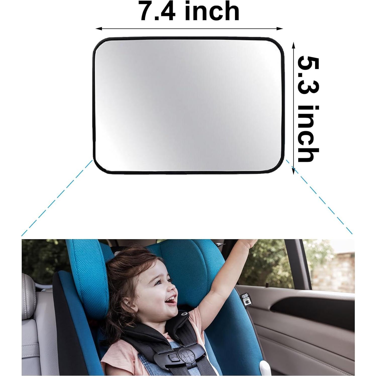 Espejo de Coche para Bebés JXINLODGEG Irrompible Ajustable