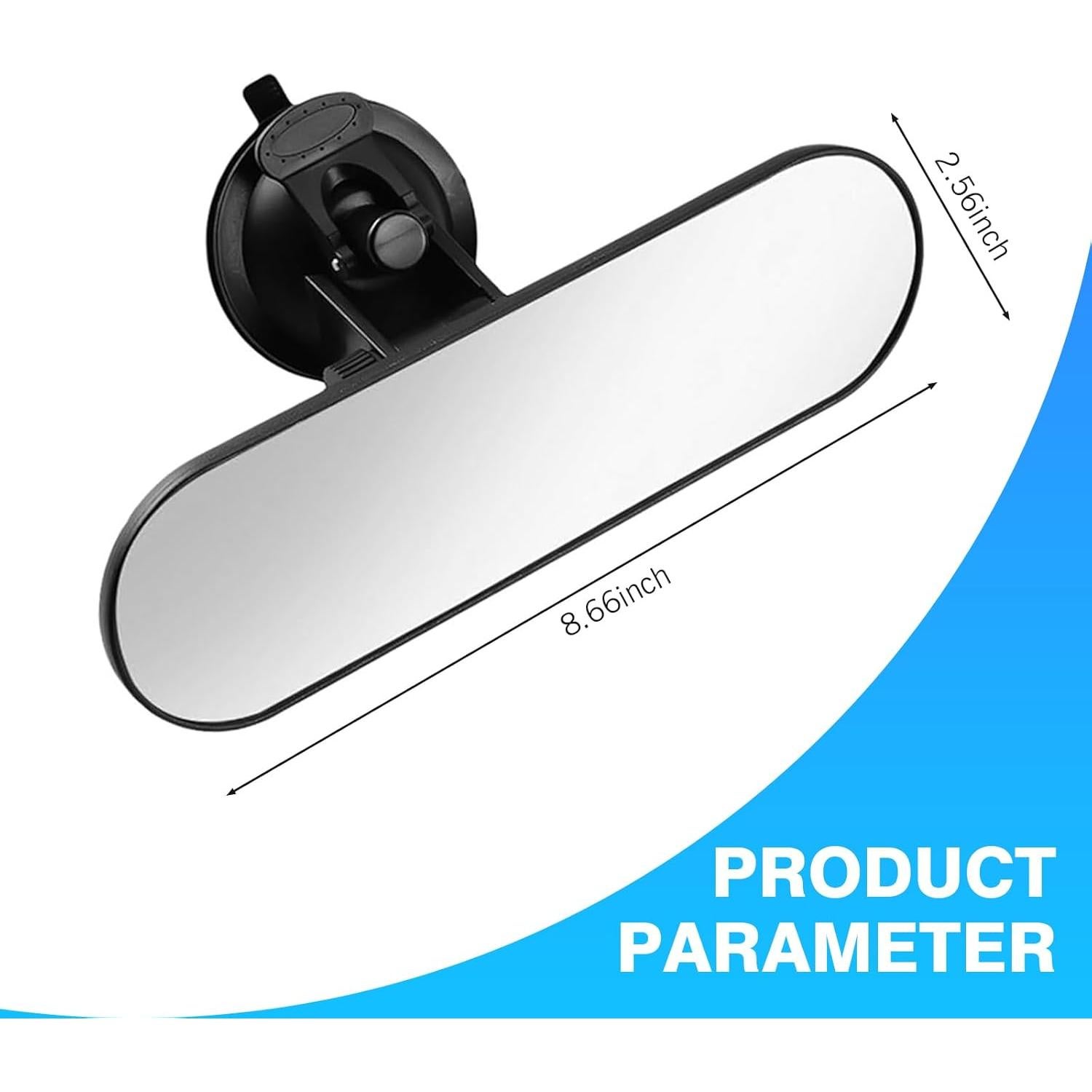 Espejo Retrovisor Ampliado Zeathery HERYHSJ601WH, 21.8x6.4cm