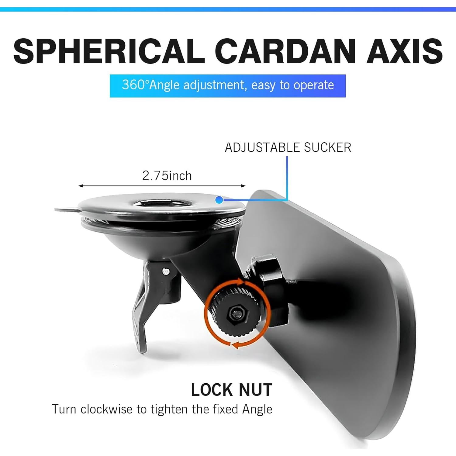 Espejo Retrovisor Ampliado Zeathery HERYHSJ601WH, 21.8x6.4cm