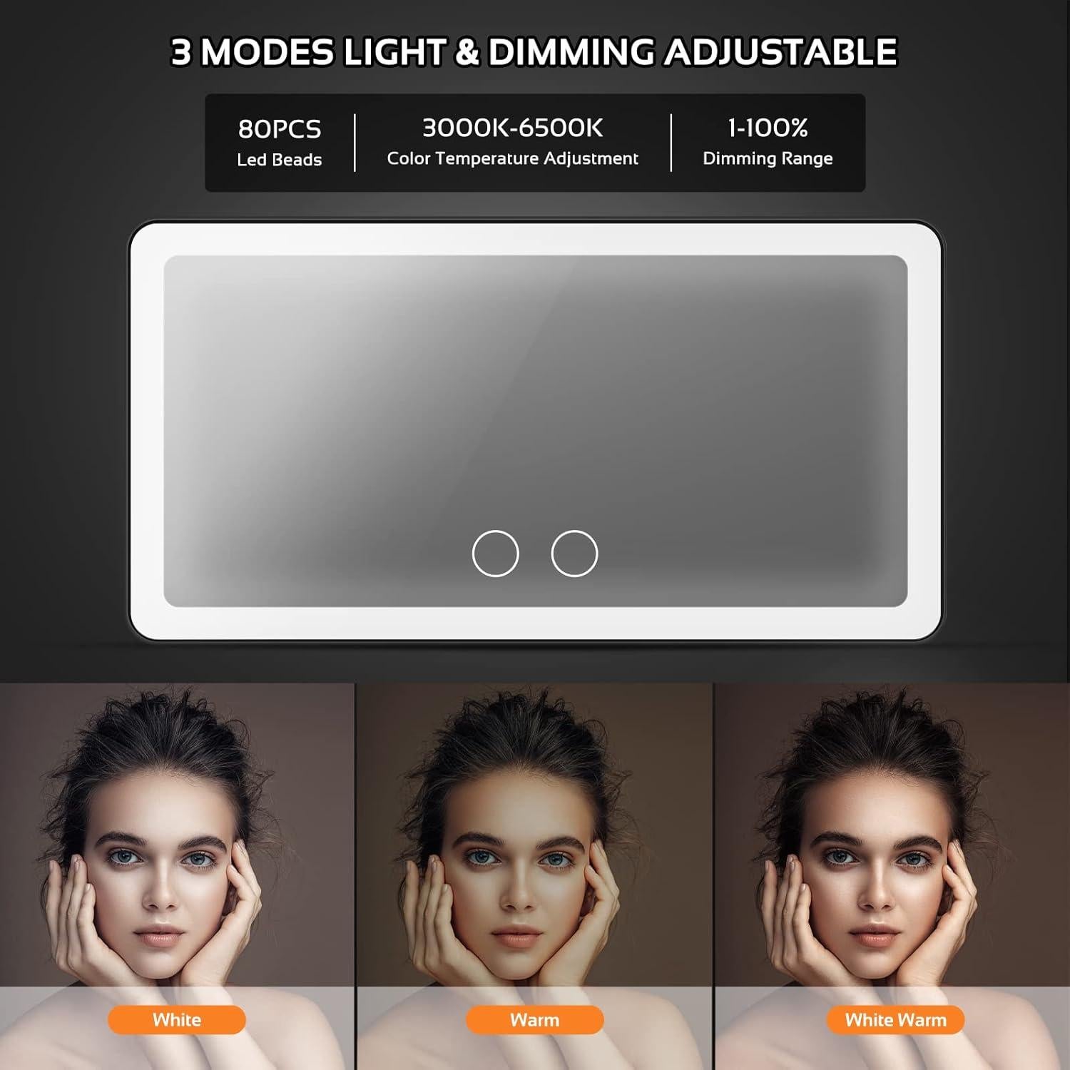 Espejo de Visera de Sol Vanmirr VM08-2 con Luz LED Regulable