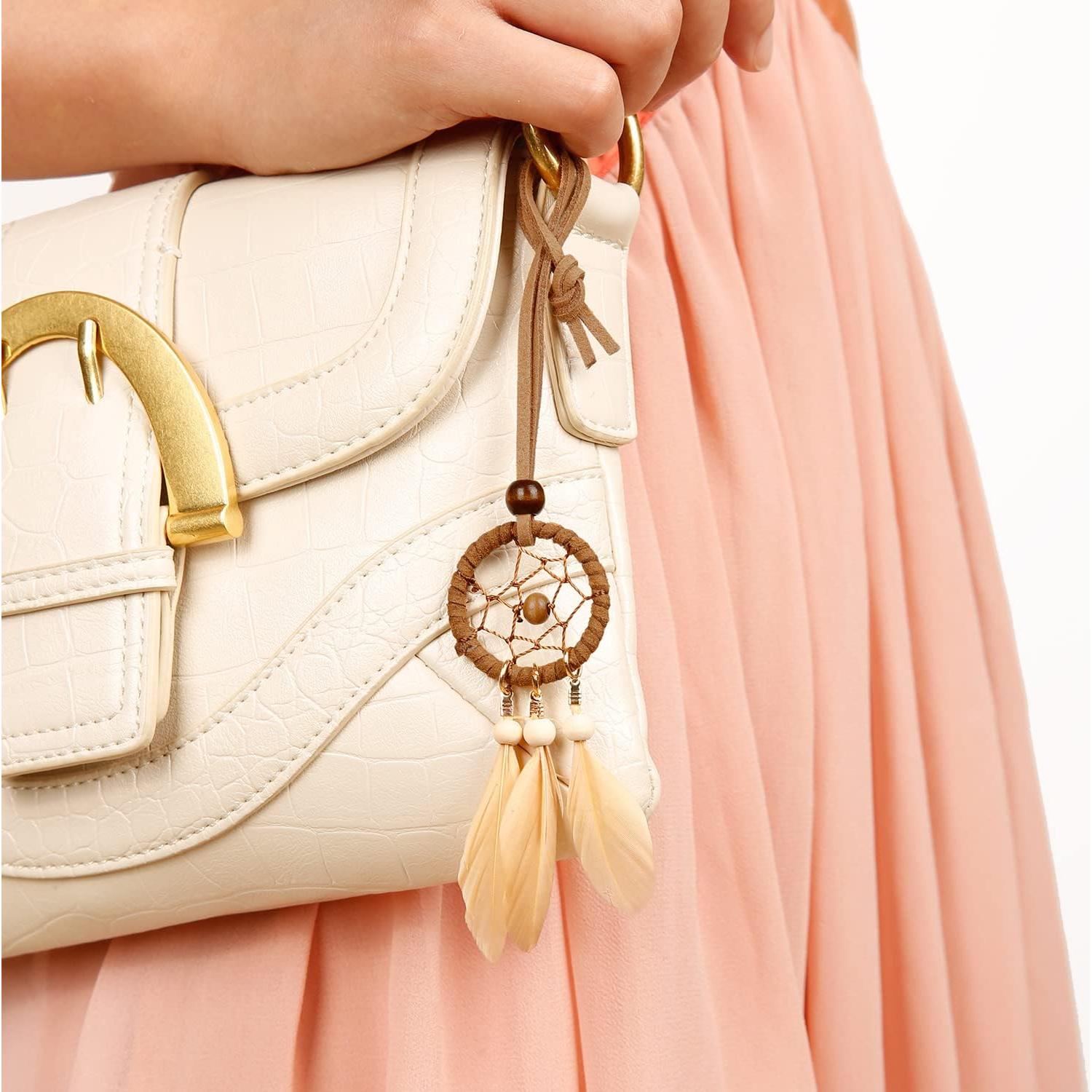 Set de 7 Atrapas Sueños Khaki - Colgantes para Auto y Decoración