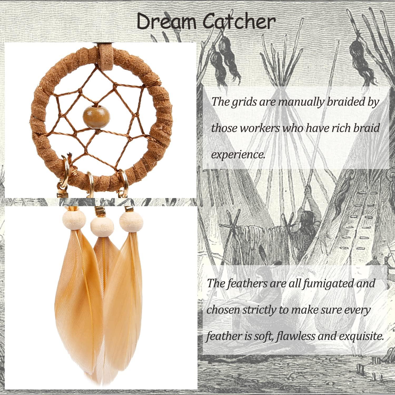 Set de 7 Atrapas Sueños Khaki - Colgantes para Auto y Decoración