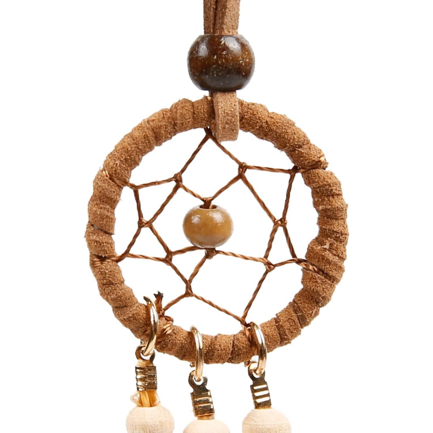 Set de 7 Atrapas Sueños Khaki - Colgantes para Auto y Decoración