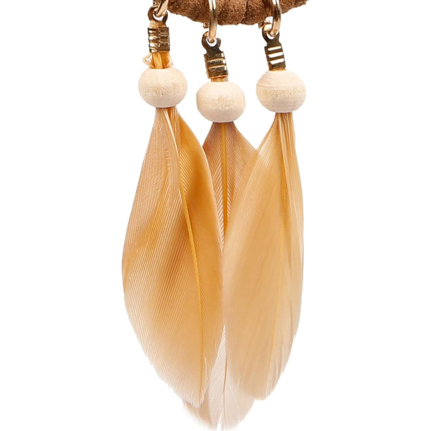 Set de 7 Atrapas Sueños Khaki - Colgantes para Auto y Decoración