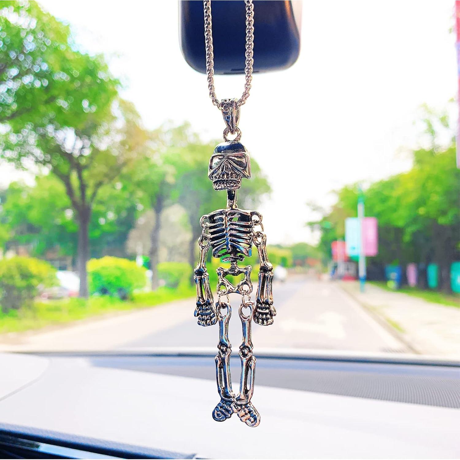 Adorno Colgante Calavera Motaney para Espejo Retrovisor - Halloween