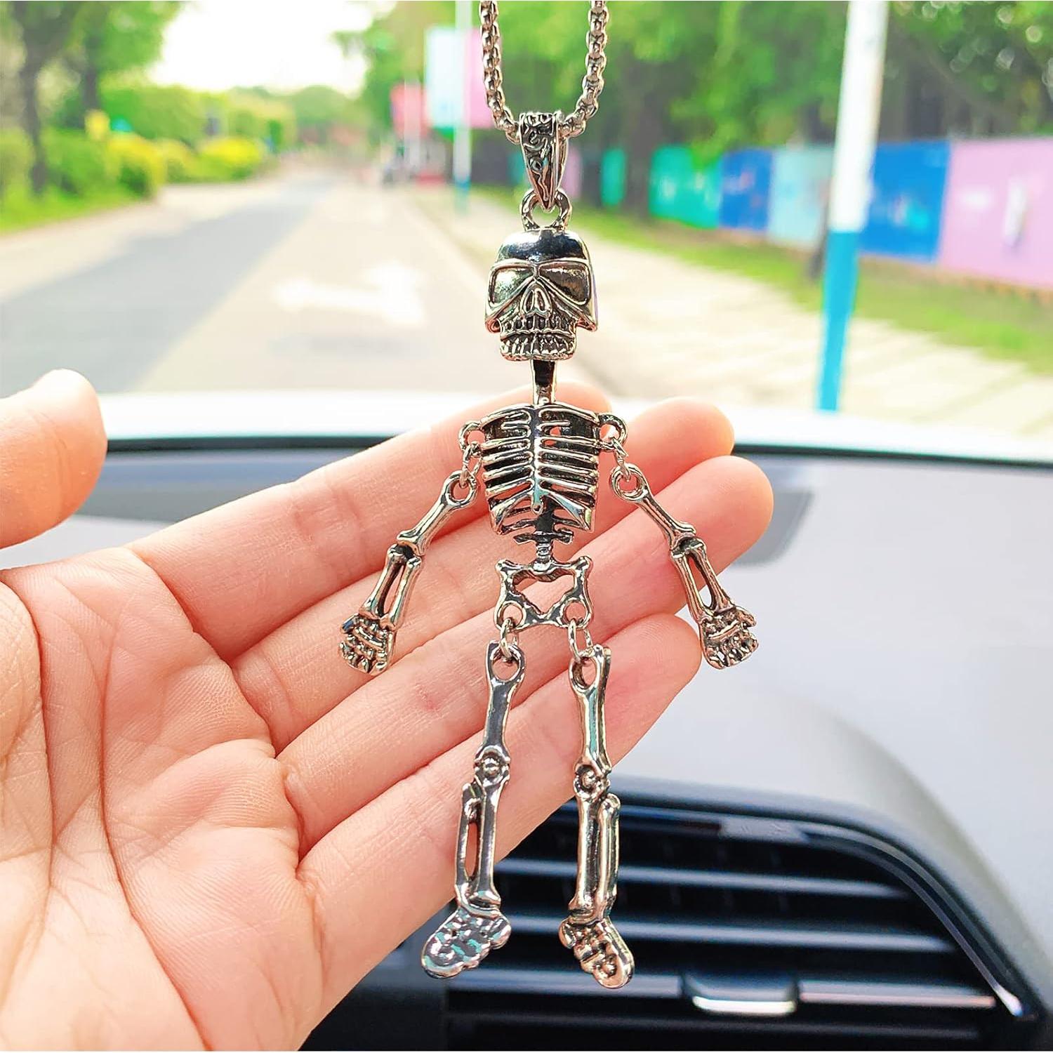 Adorno Colgante Calavera Motaney para Espejo Retrovisor - Halloween