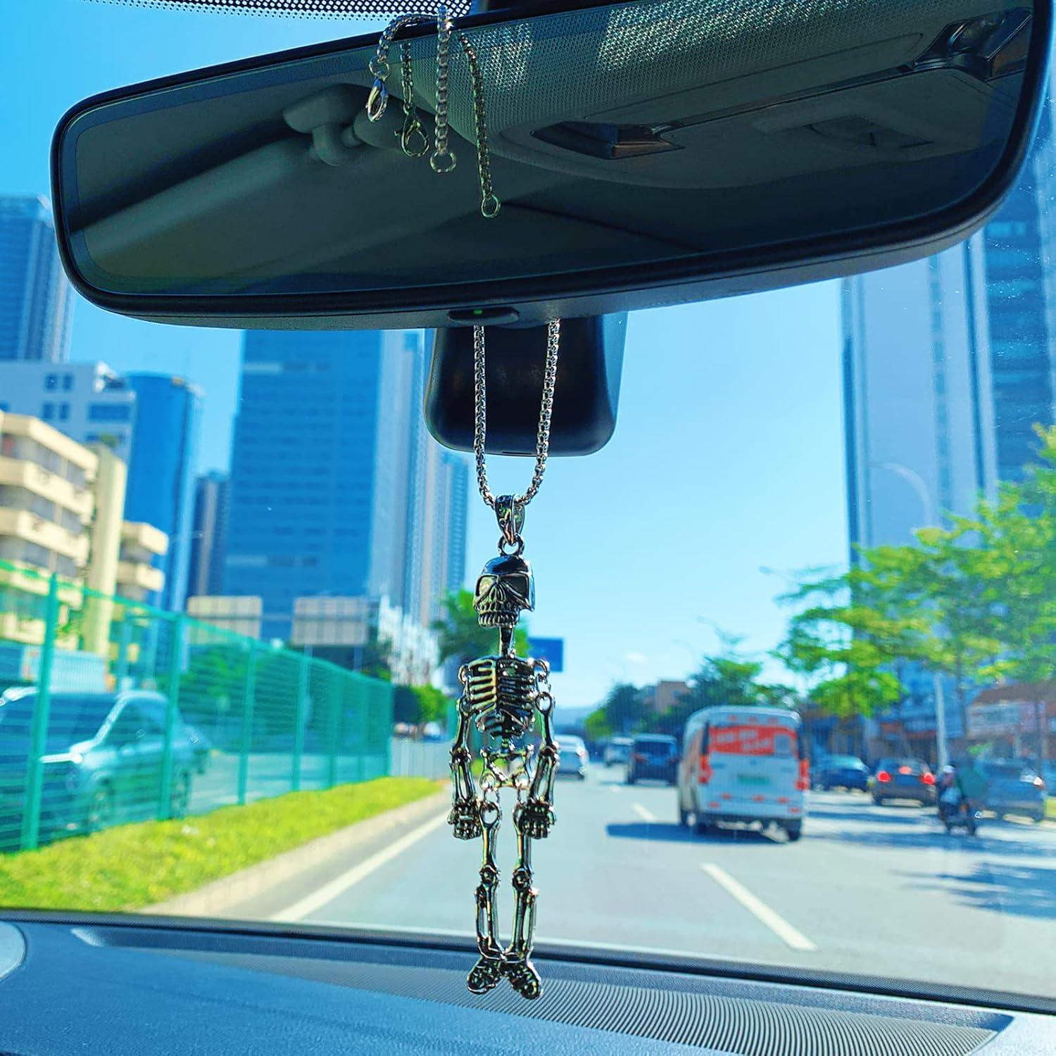 Adorno Colgante Calavera Motaney para Espejo Retrovisor - Halloween