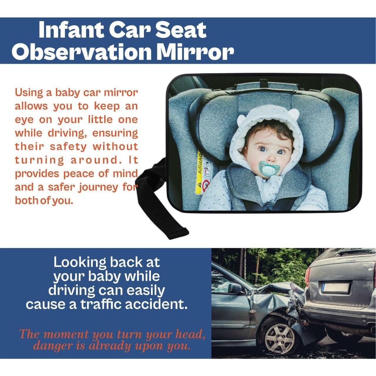 Espejo de Coche para Bebés Genérico - A Prueba de Roturas 12.7cm