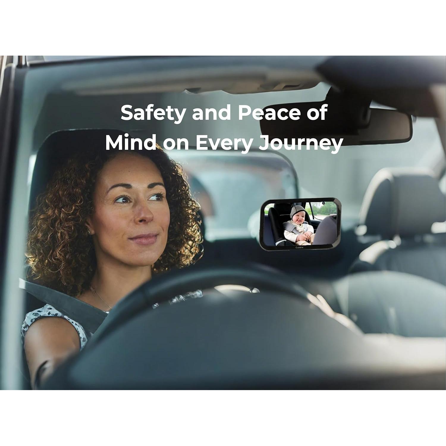 Espejo Retrovisor Cubble para Bebé 360° Ajustable Negro