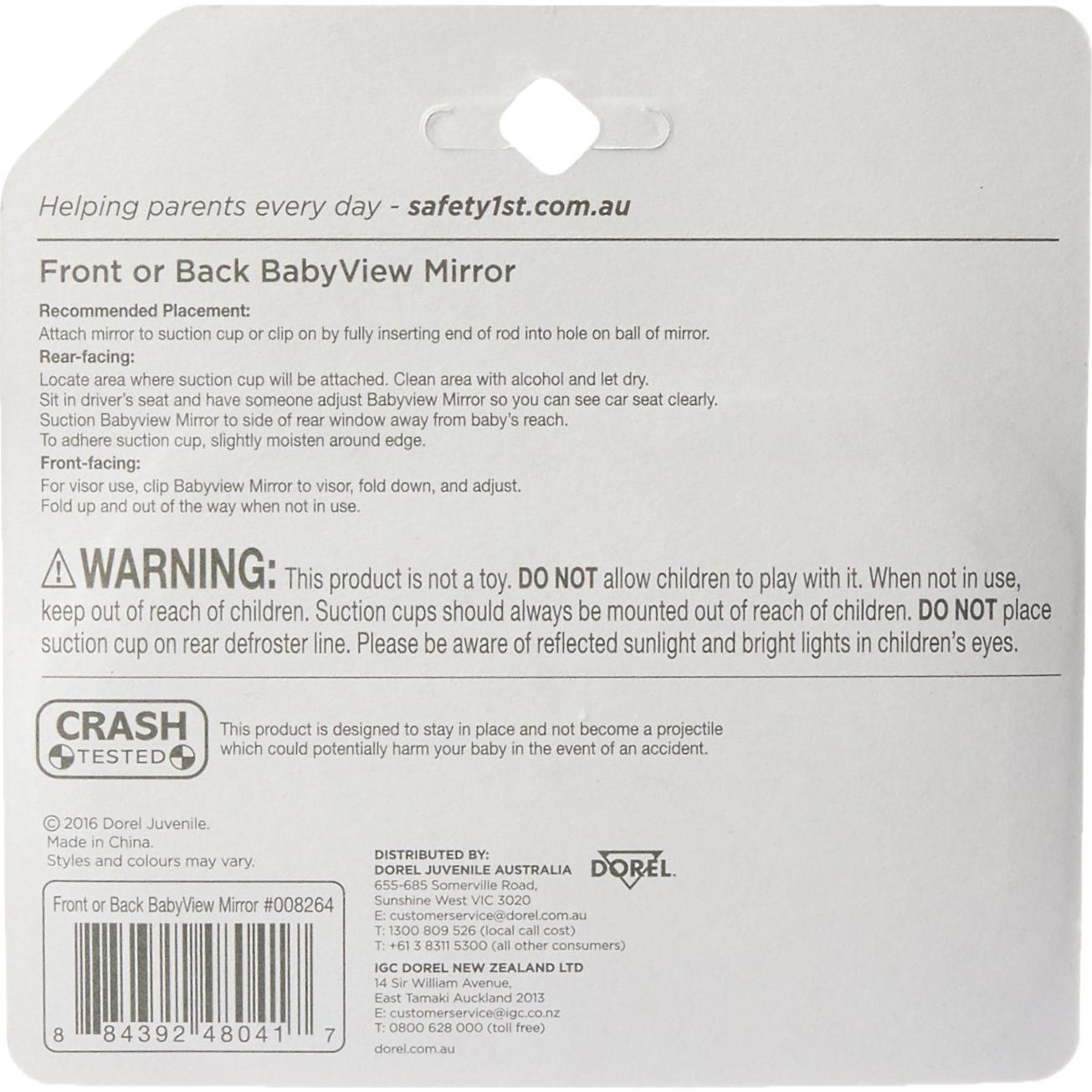 Espejo de Auto Safety 1st Baby View Giratorio Negro