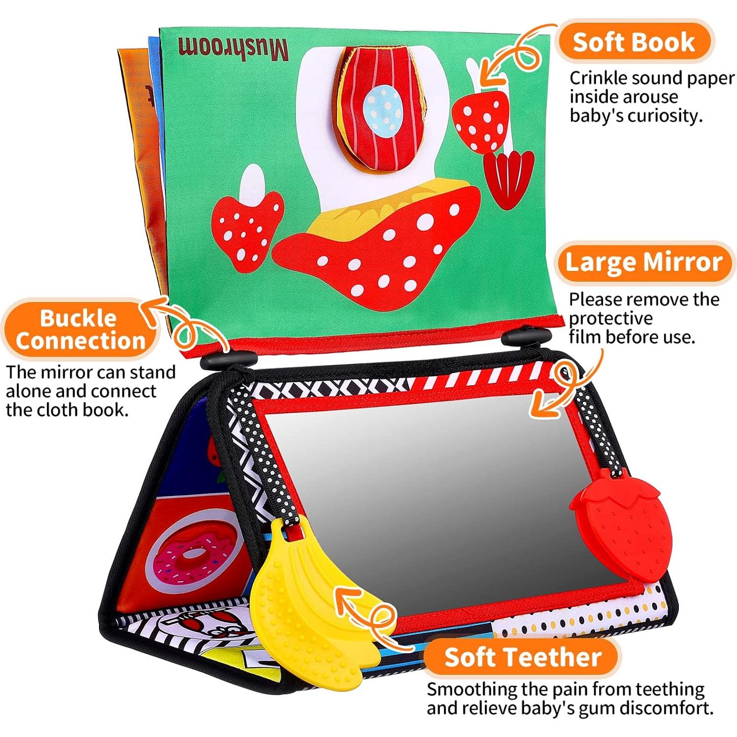 Espejo para Bebés 3 en 1 Keysense - Juguetes Sensoriales 0-6 Meses