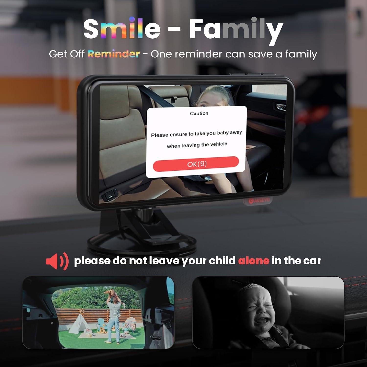 Cámara de Auto para Bebés AKEEYO BMC-X 1080P Pantalla 5.5"