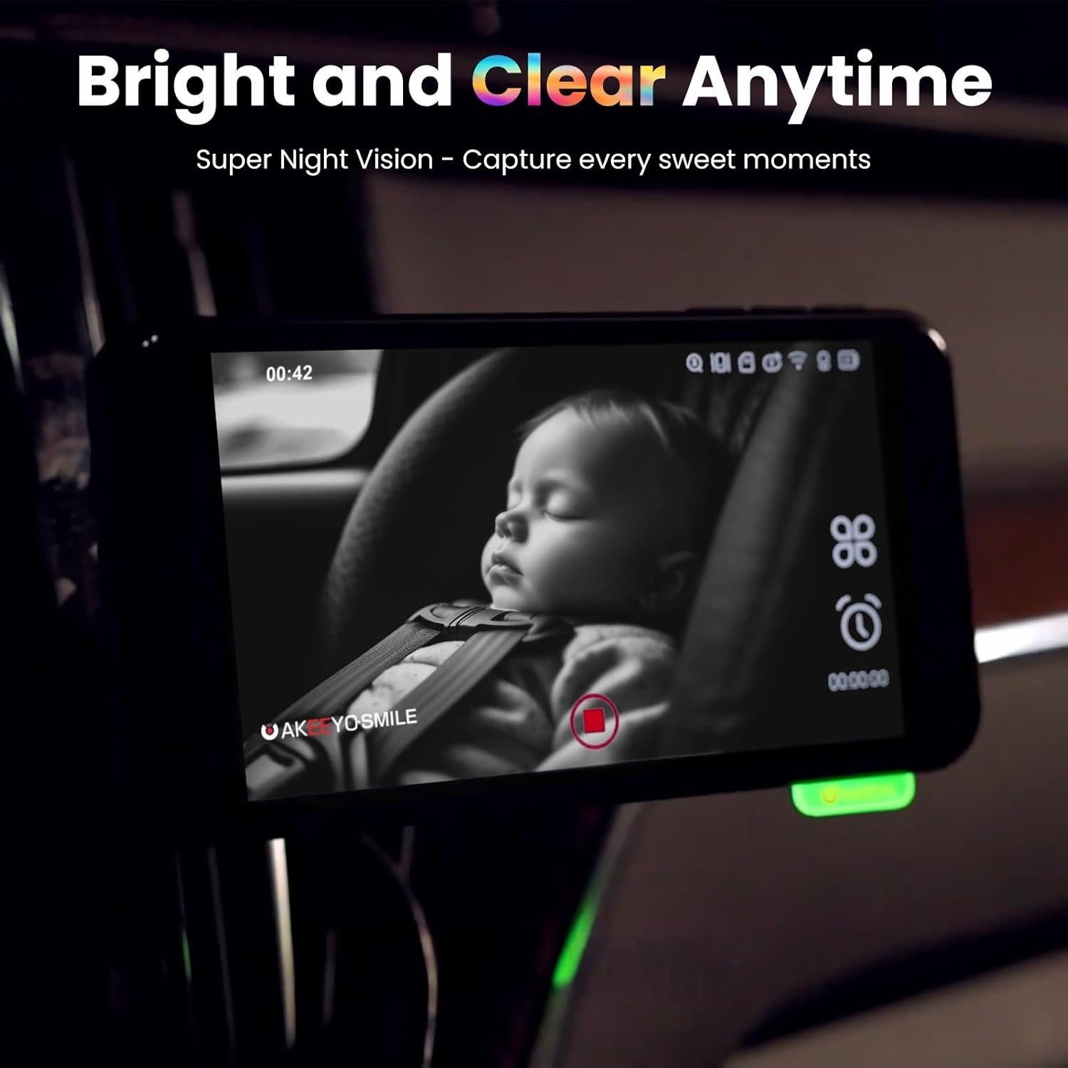 Cámara de Auto para Bebés AKEEYO BMC-X 1080P Pantalla 5.5"