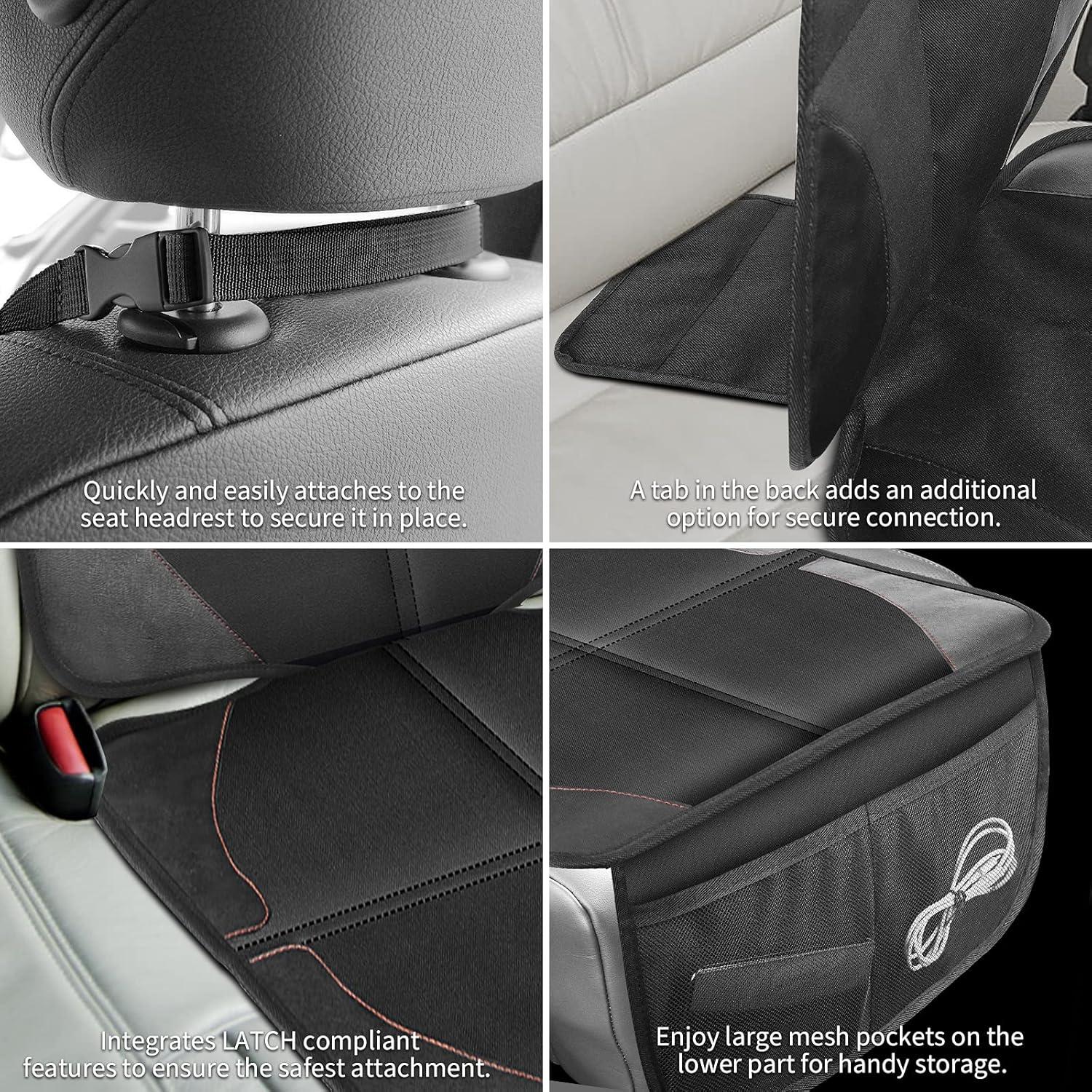 Protector de Asiento de Coche LUILANC Negro Impermeable 600D