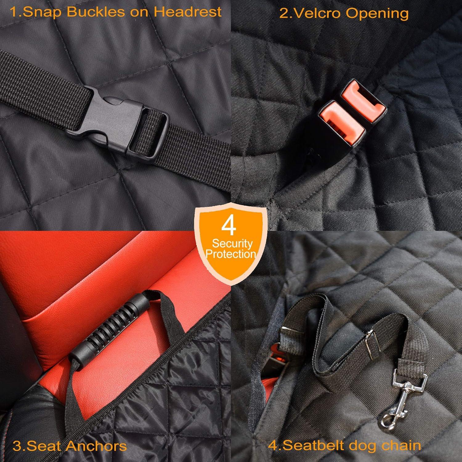 Funda de Asiento para Perros JSTHT 132x122cm Impermeable Antideslizante