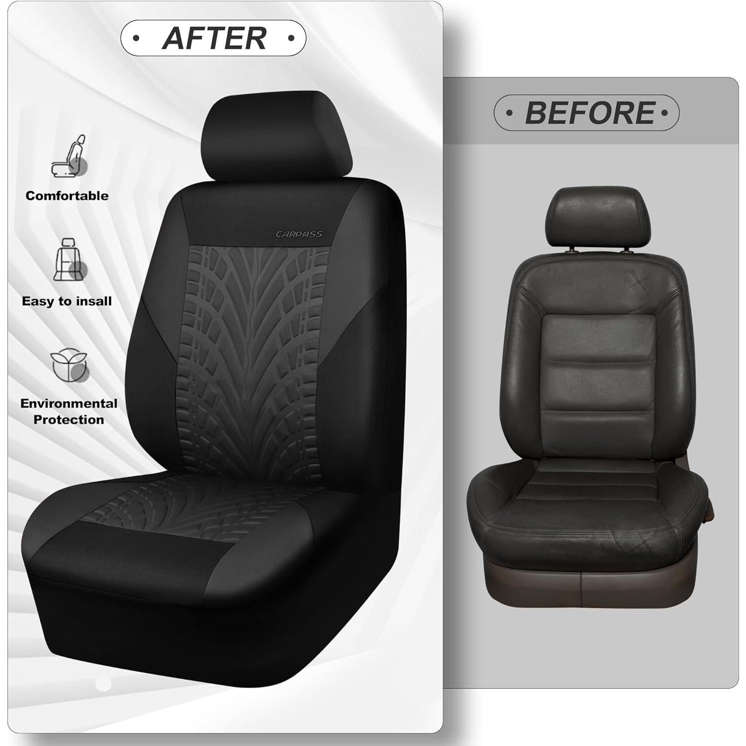 Fundas de Asiento CAR PASS Completo Universal Negro Carbón