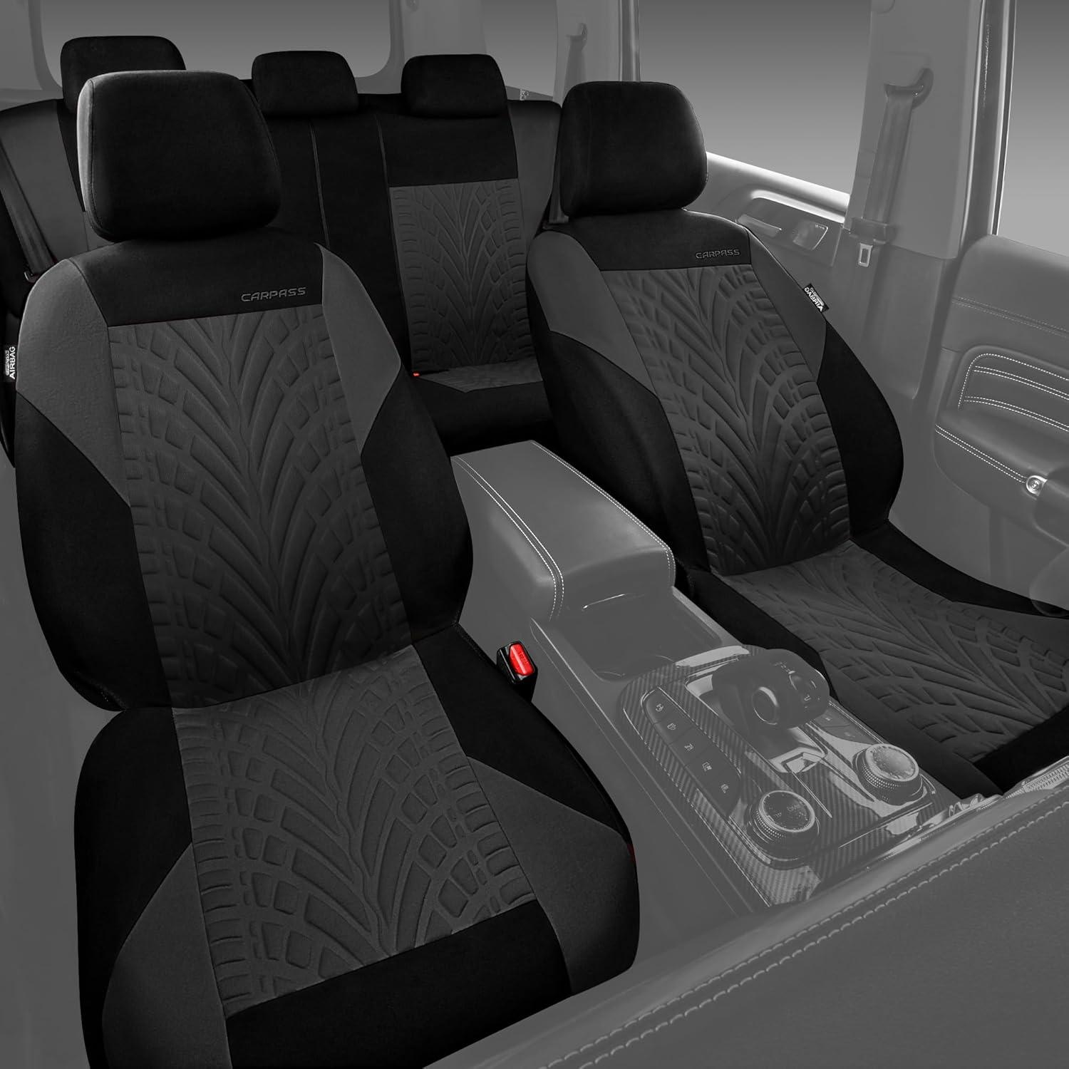 Fundas de Asiento CAR PASS Completo Universal Negro Carbón