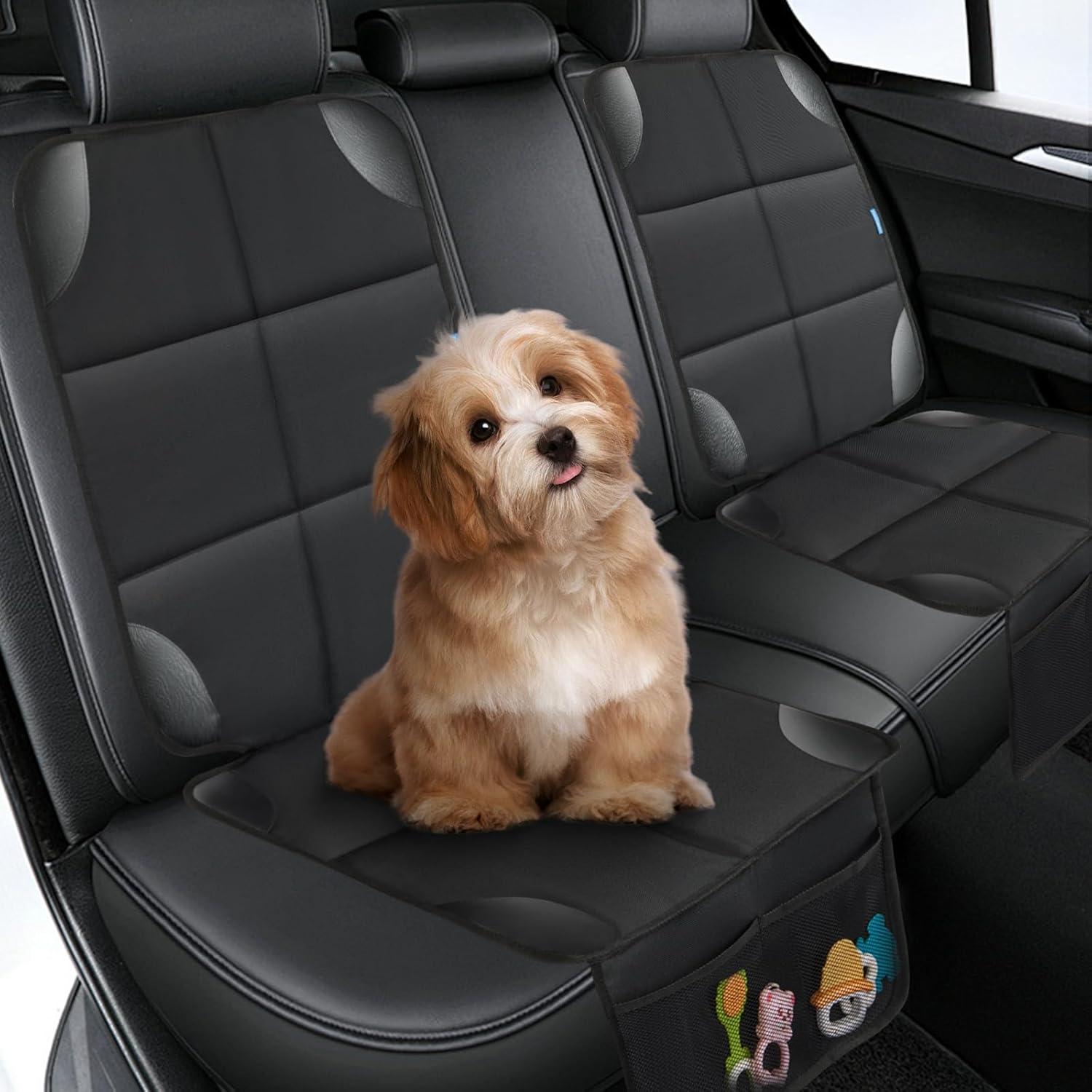 Protector de Asiento de Coche Psumuabrre Negro para Niños y Mascotas