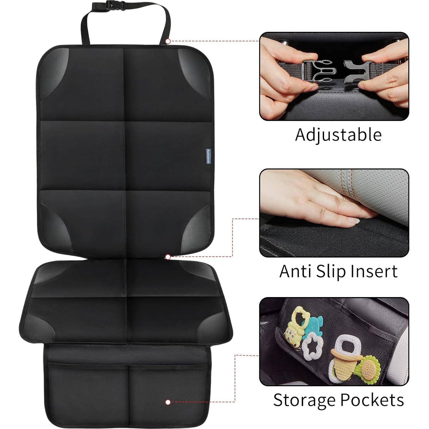 Protector de Asiento de Coche Psumuabrre Negro para Niños y Mascotas