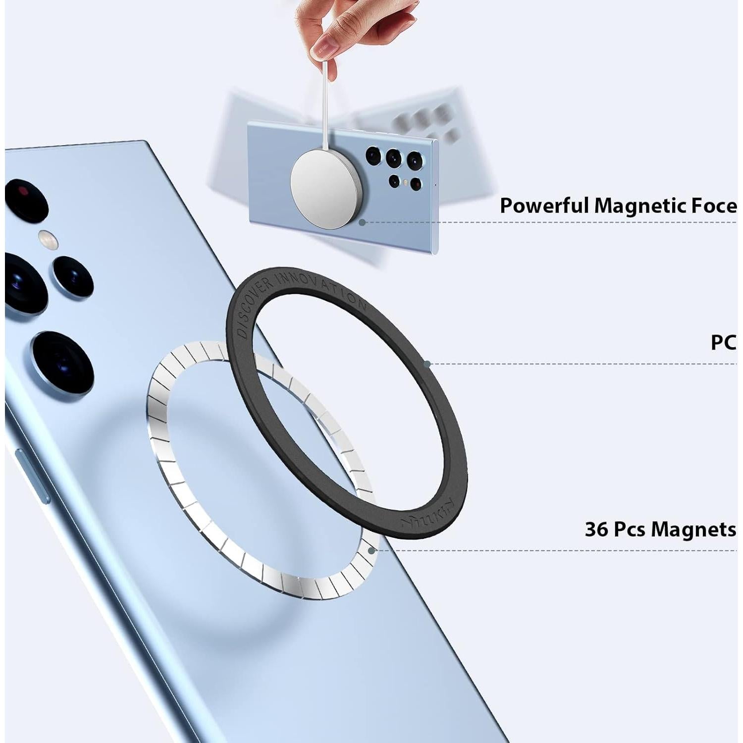 Anillo Magnético Nillkin SnapLink Air - 2 Piezas Negro