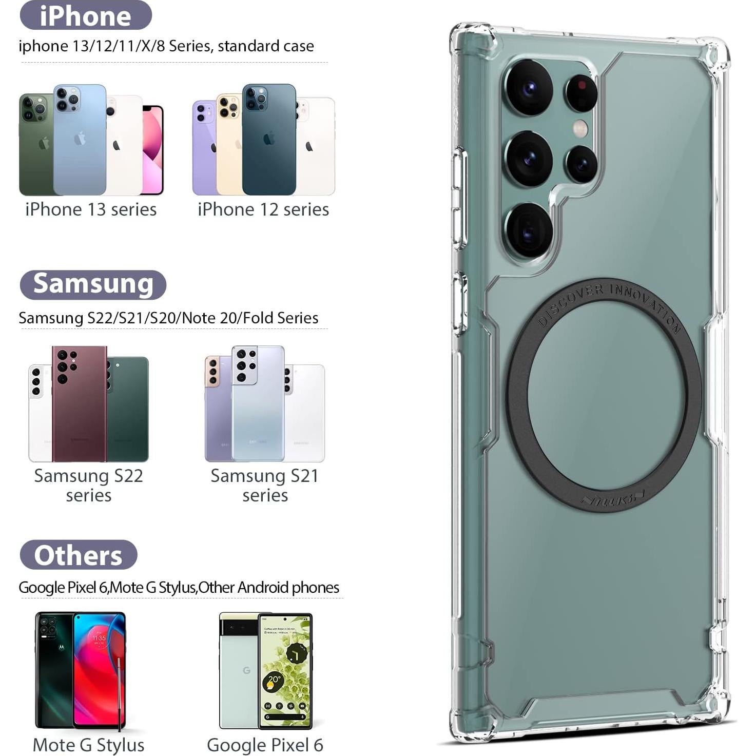 Anillo Magnético Nillkin SnapLink Air - 2 Piezas Negro