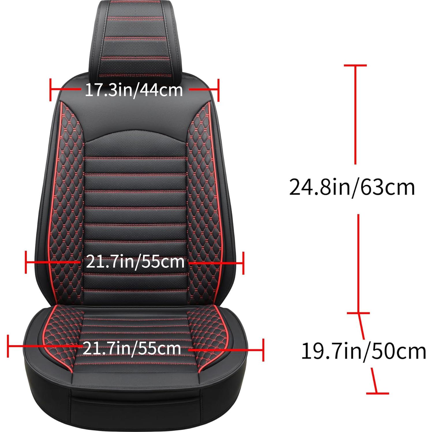 Fundas de Asiento de Coche KBOISE 2 PCS Negro Impermeable