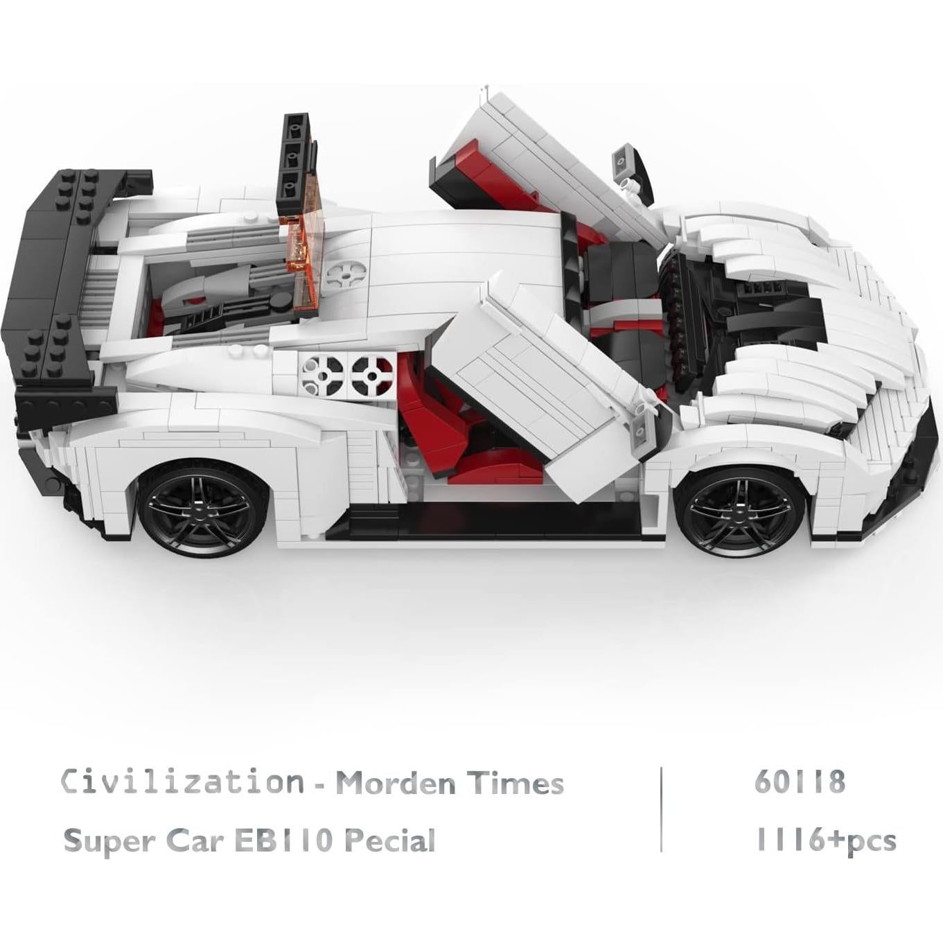 JMBricklayer Coche Deportivo EB110 1116 Piezas para Adultos