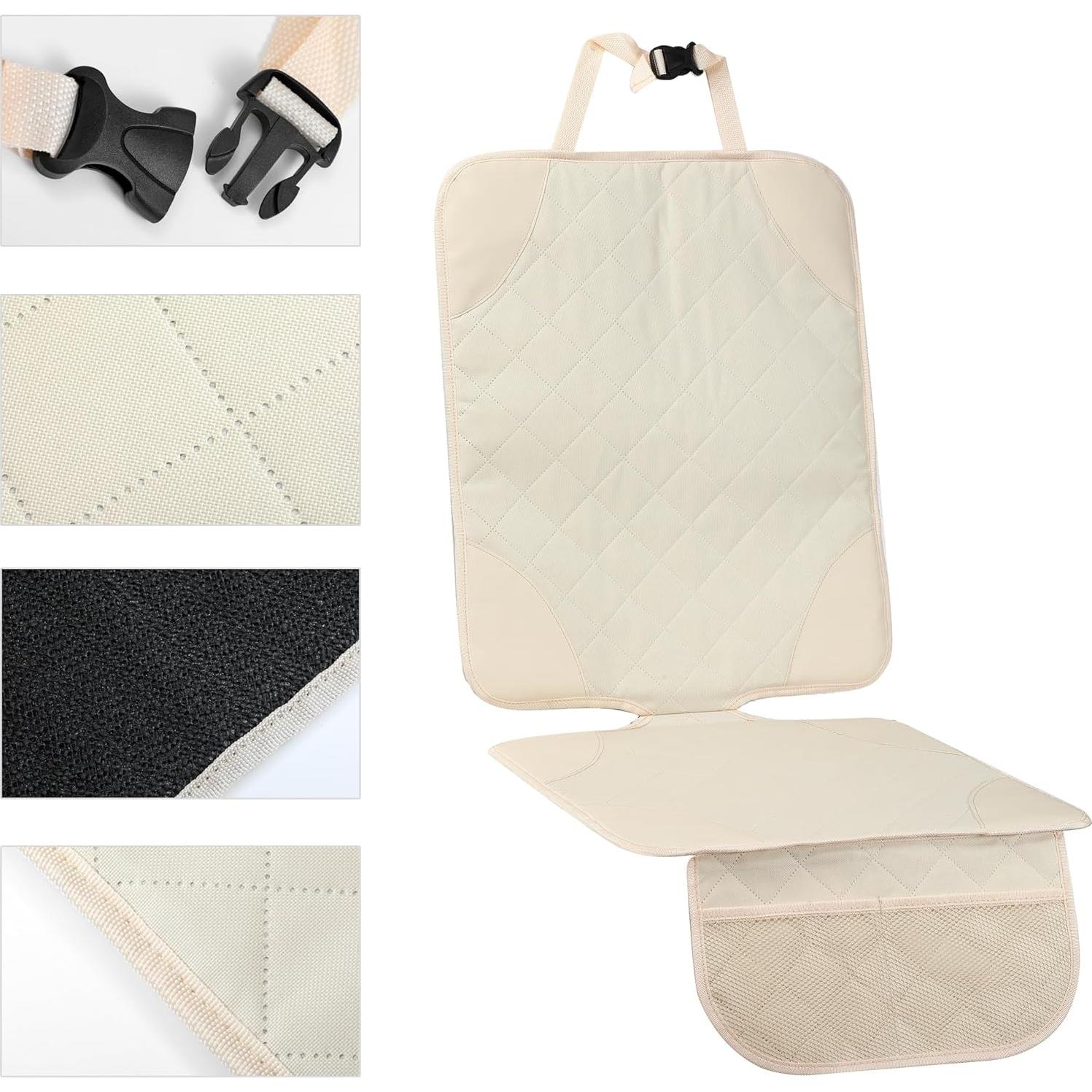 Protector de Asiento de Coche AOKJOY Beige Antideslizante