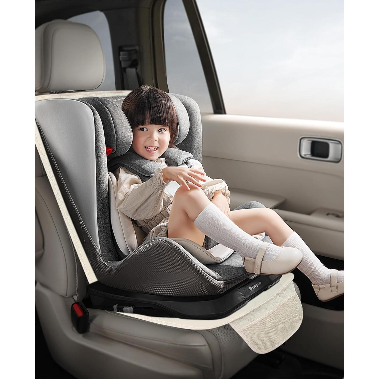 Protector de Asiento de Coche AOKJOY Beige Antideslizante
