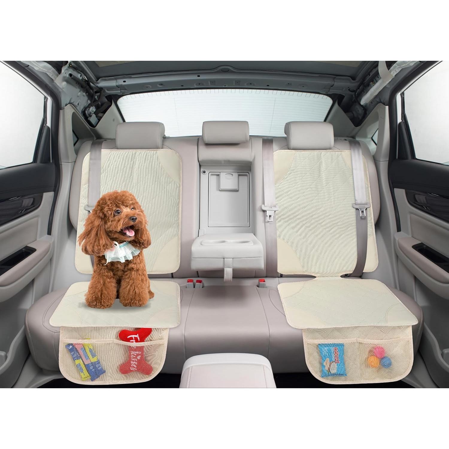 Protector de Asiento de Coche AOKJOY Beige Antideslizante