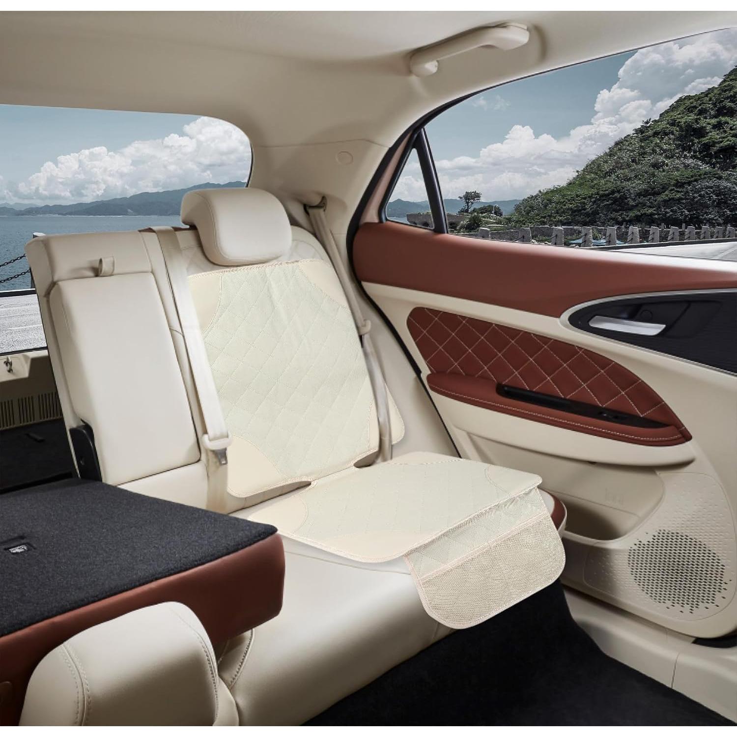 Protector de Asiento de Coche AOKJOY Beige Antideslizante