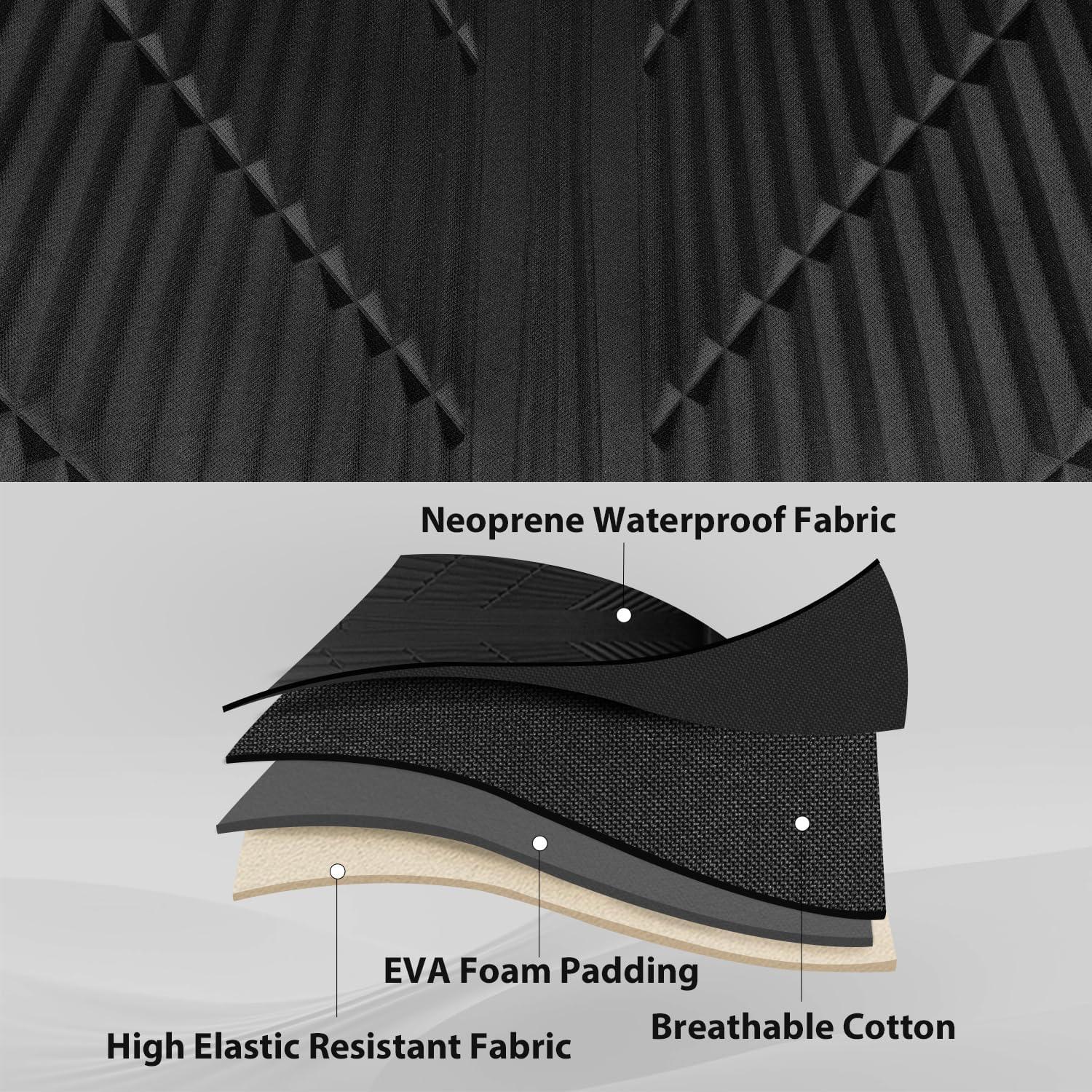 Cubiertas de Asiento Delantero Impermeables CAR PASS Neopreno Negro