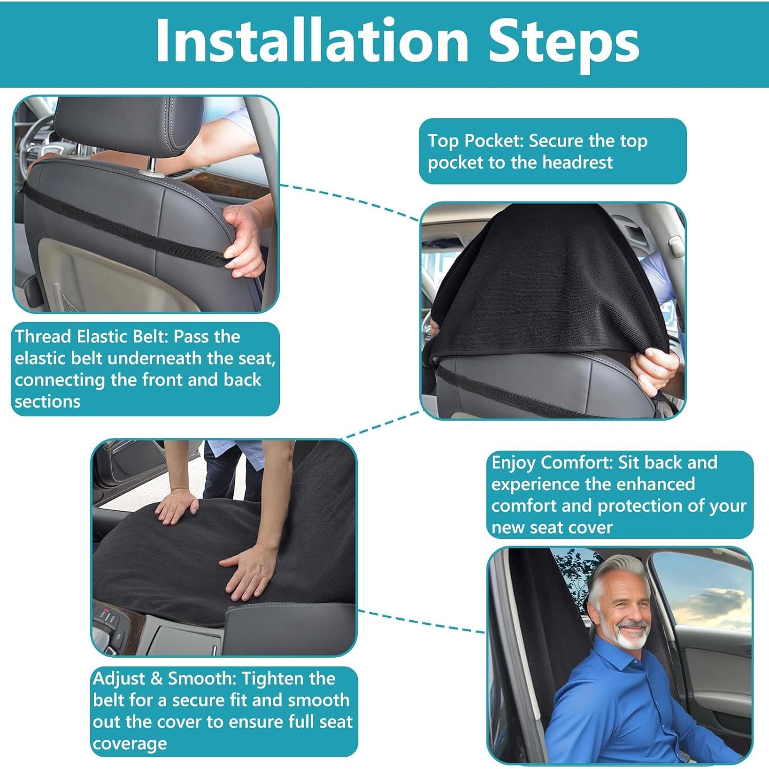 Fundas de Asiento de Coche Teuaktty Universales Impermeables