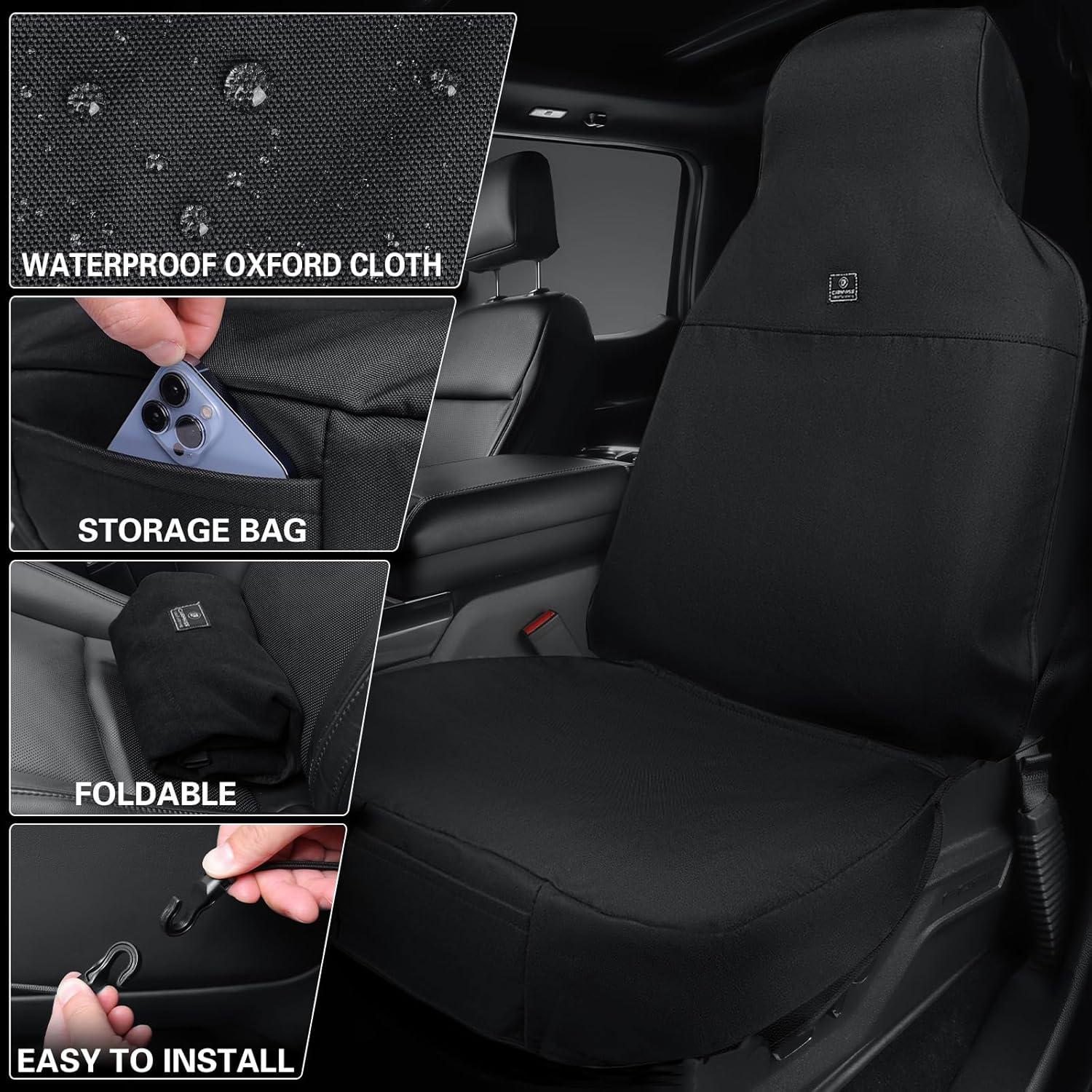Funda de Asiento de Coche Impermeable CAR PASS Universal Negro