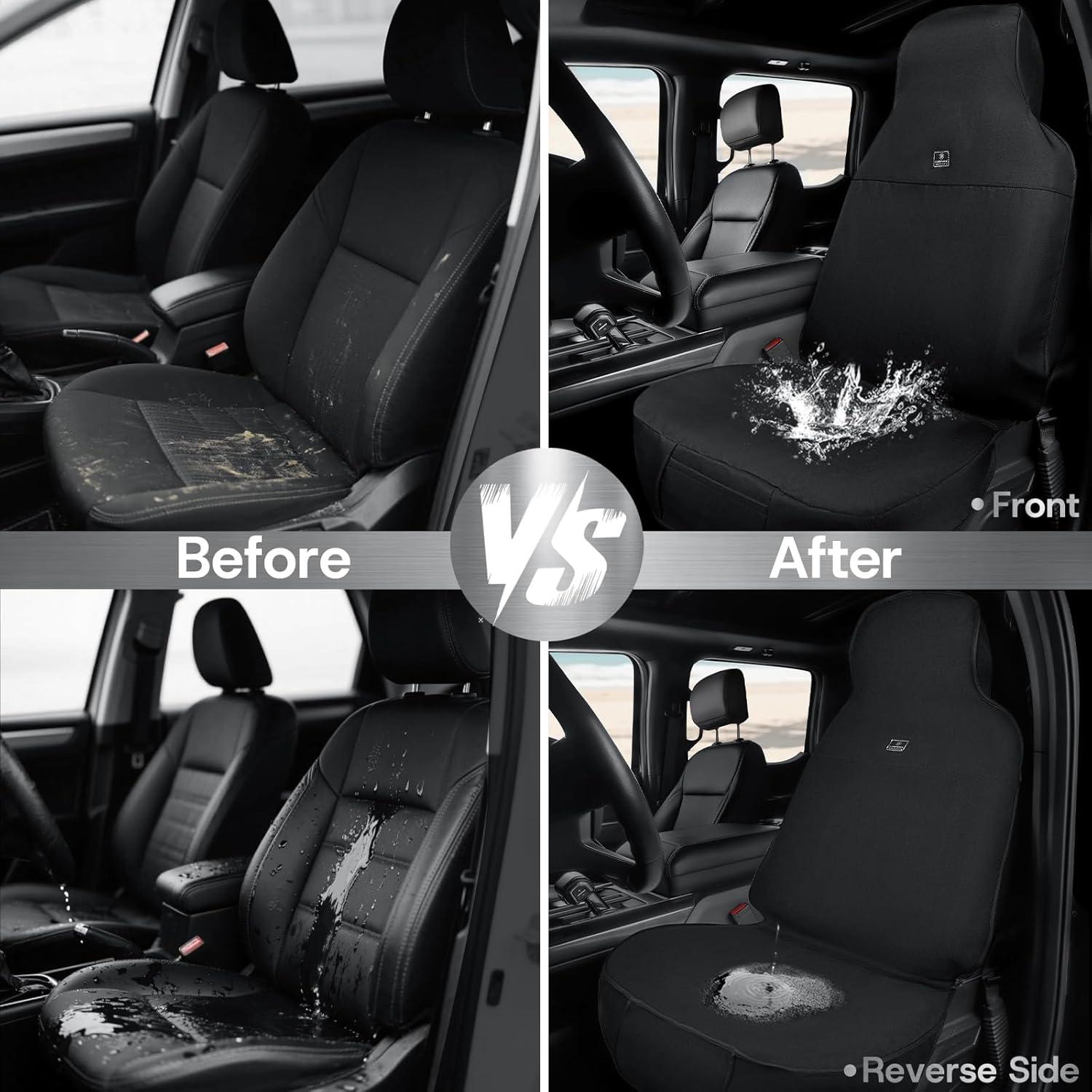 Funda de Asiento de Coche Impermeable CAR PASS Universal Negro