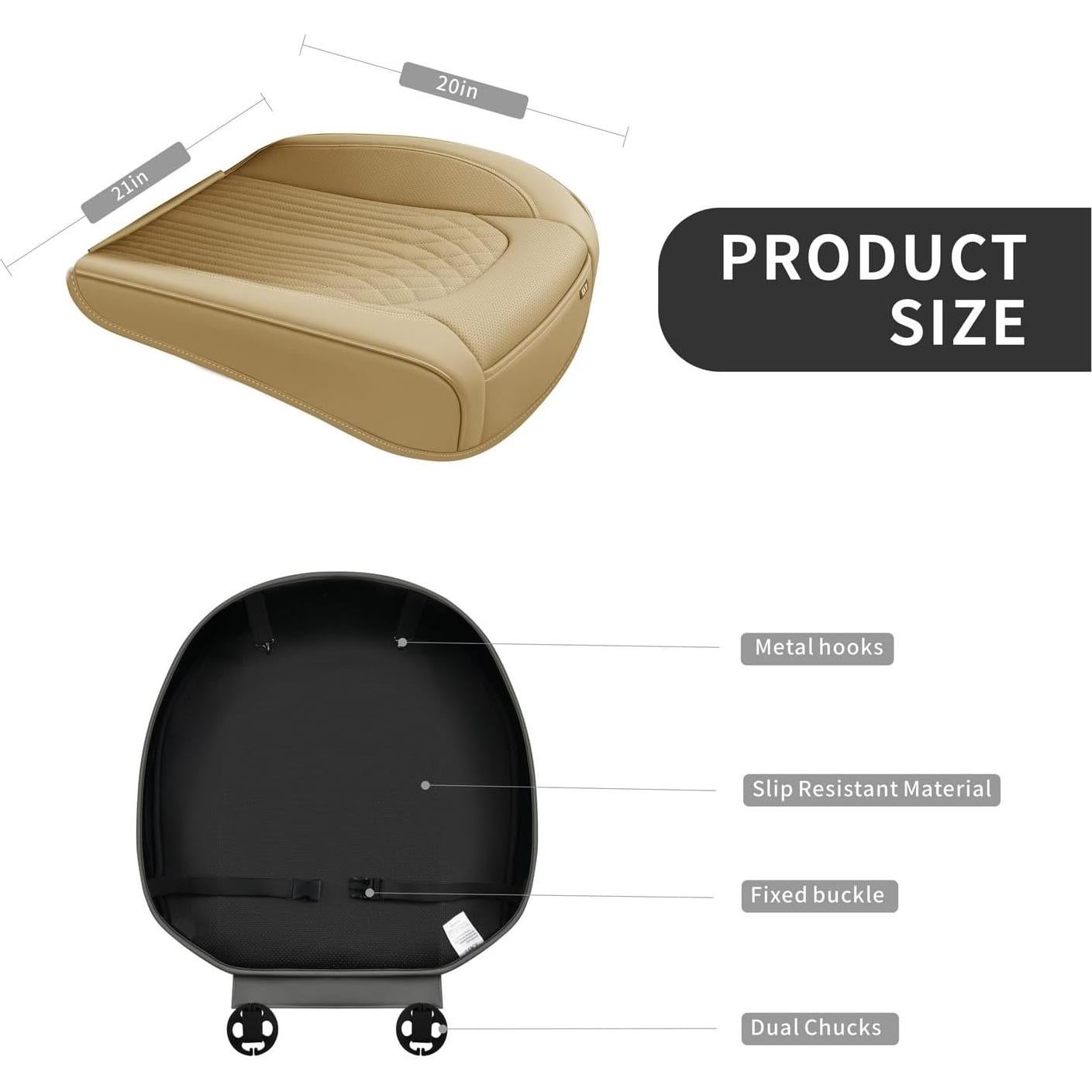 Funda de Asiento de Coche KAYI, Espuma Viscoelástica, Antideslizante