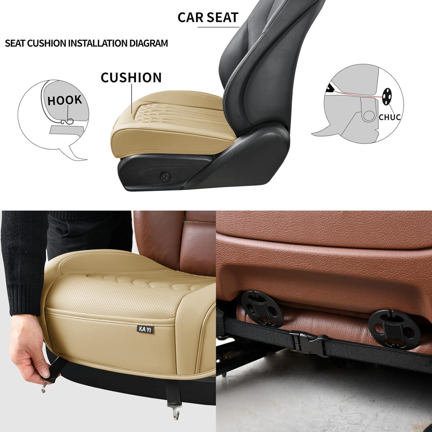 Funda de Asiento de Coche KAYI, Espuma Viscoelástica, Antideslizante
