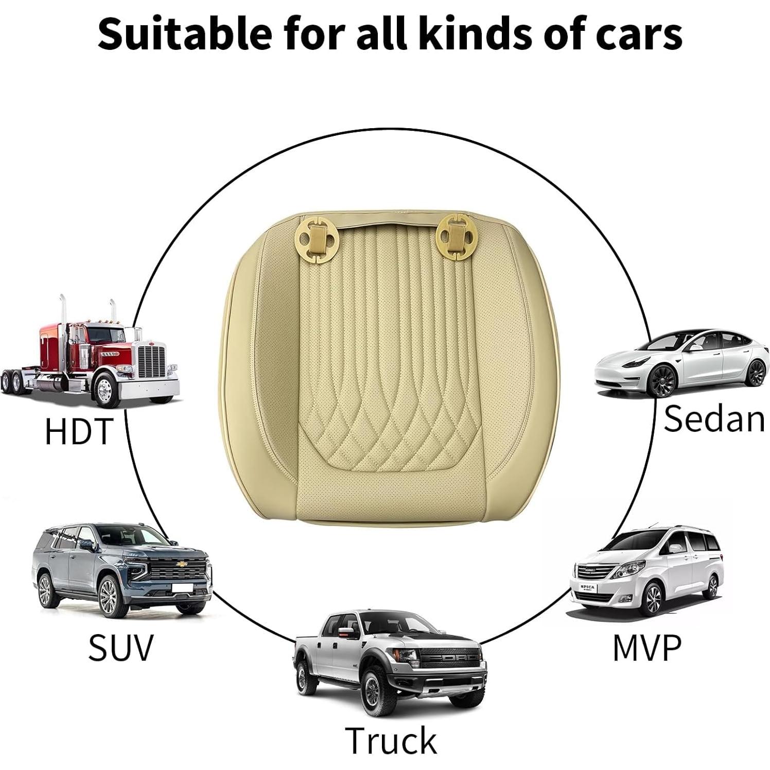 Funda de Asiento de Coche KAYI, Espuma Viscoelástica, Antideslizante