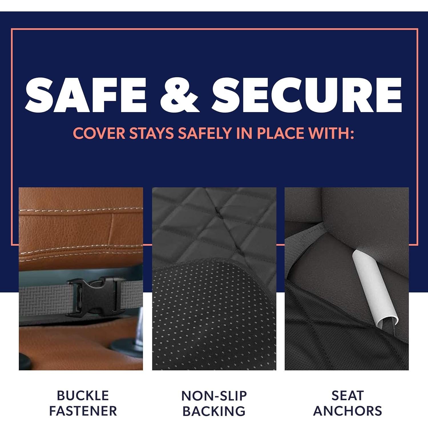 Funda de Asiento de Coche para Perros Active Pets Negra