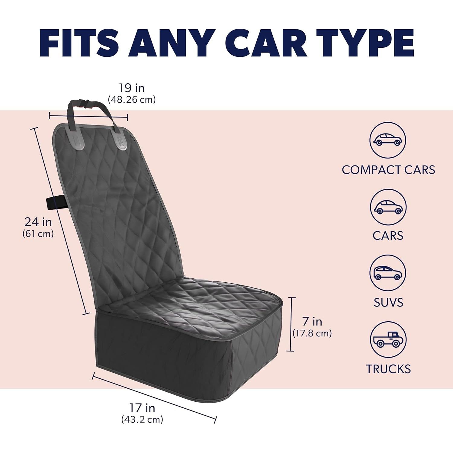 Funda de Asiento de Coche para Perros Active Pets Negra