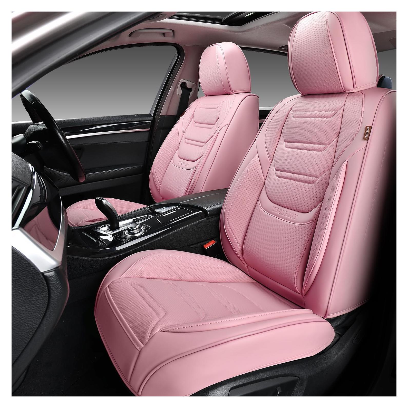 Fundas de Asiento de Coche TIEHESYT Rosa Bonito Par Delantero