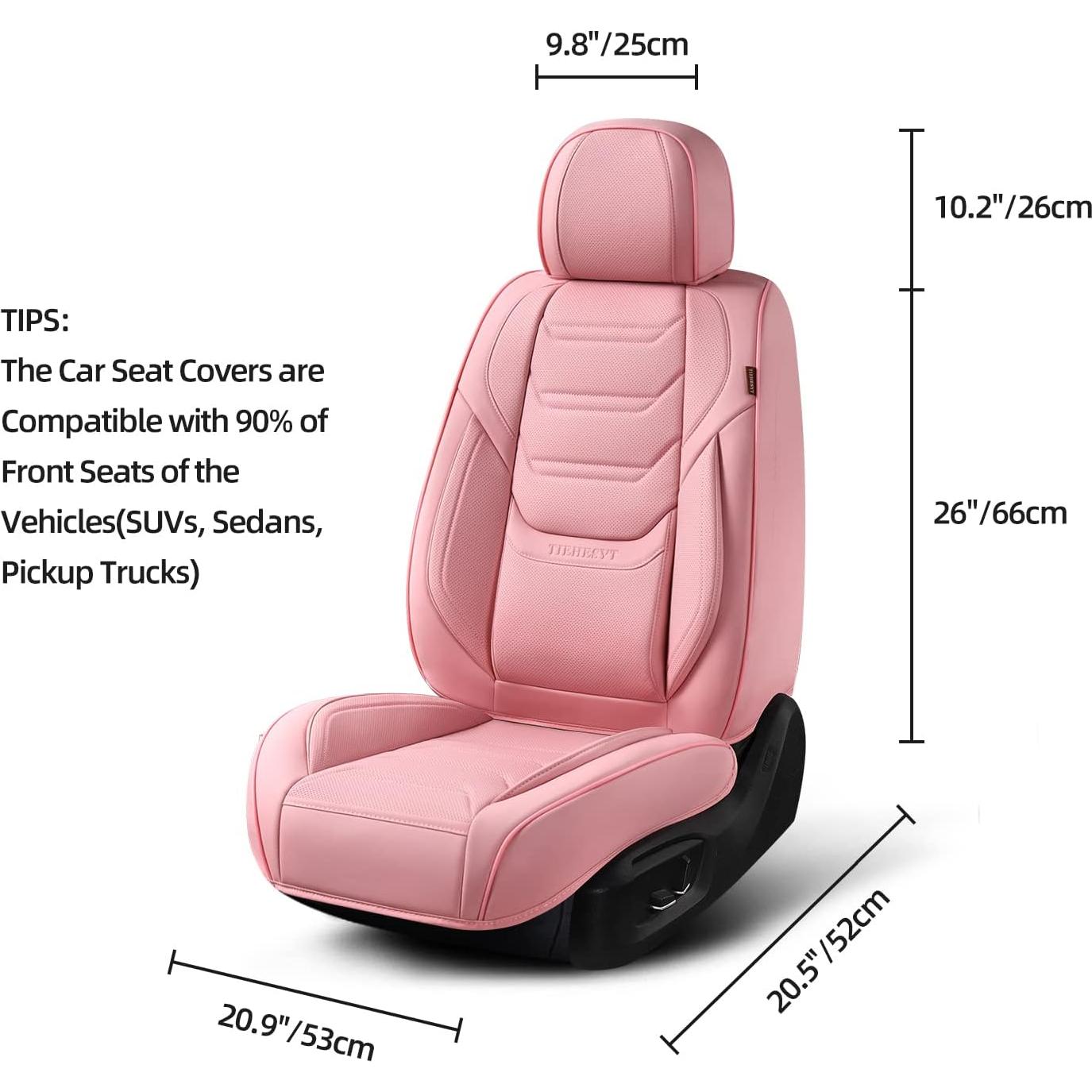 Fundas de Asiento de Coche TIEHESYT Rosa Bonito Par Delantero