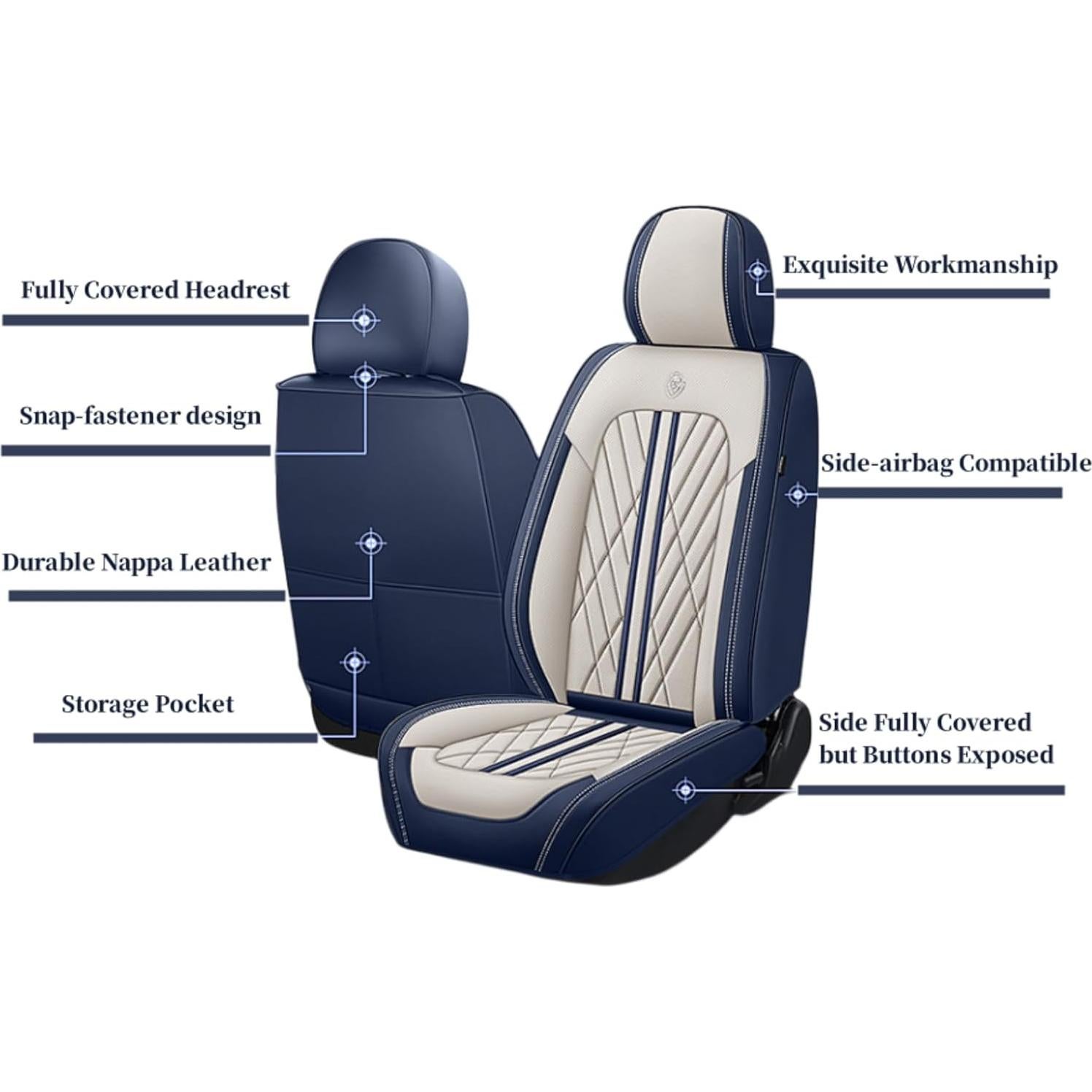 Cubiertas de Asiento de Automóvil ANKIV 231 Universal 5 Asientos