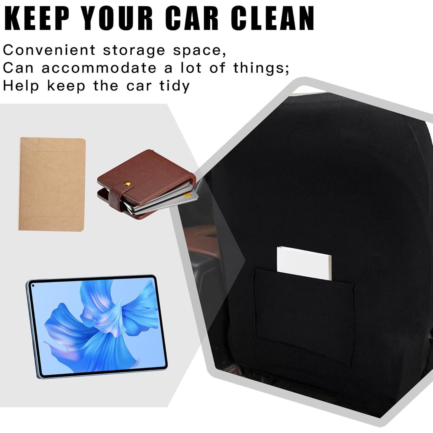 Fundas de Asiento de Coche DREAHOTEXTIL Universales 2 Pcs Gris