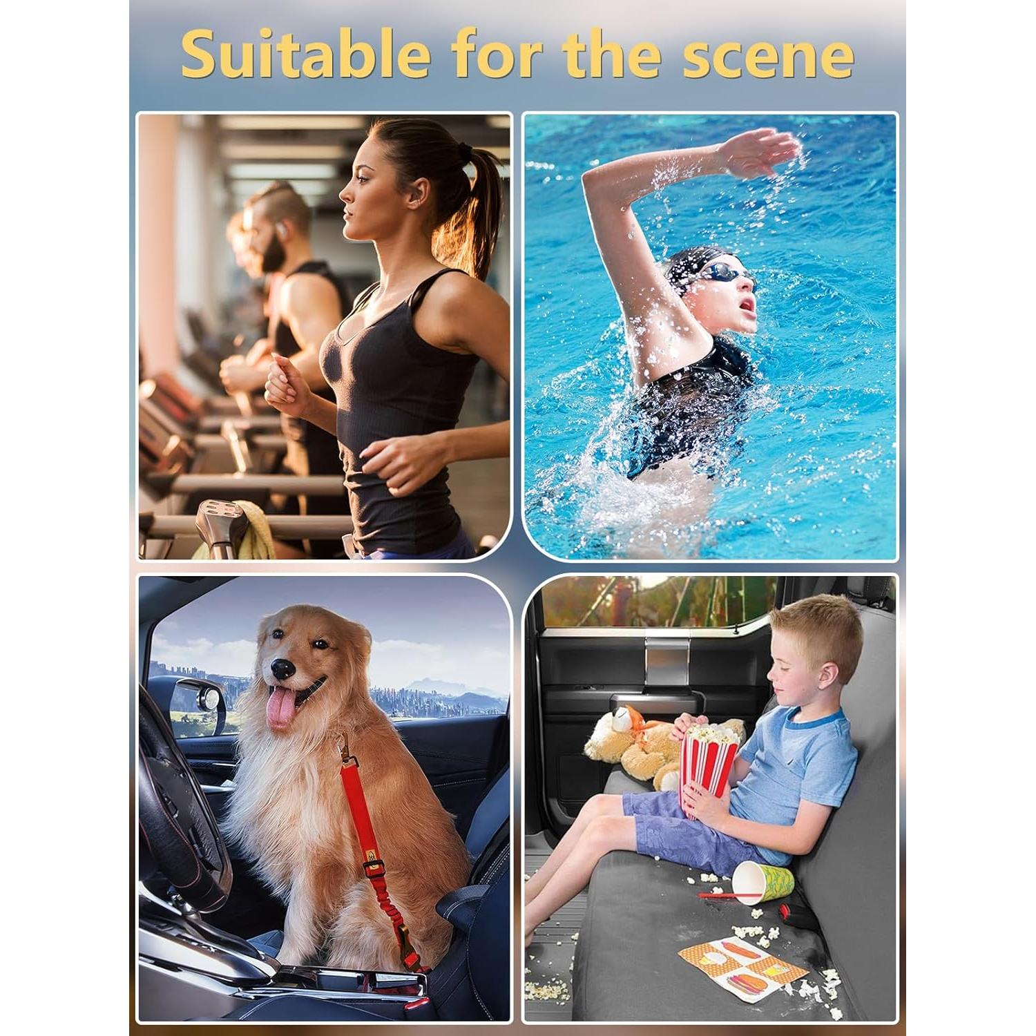 Funda de Asiento Impermeable Prpeko para Coche Negro 142x73 cm