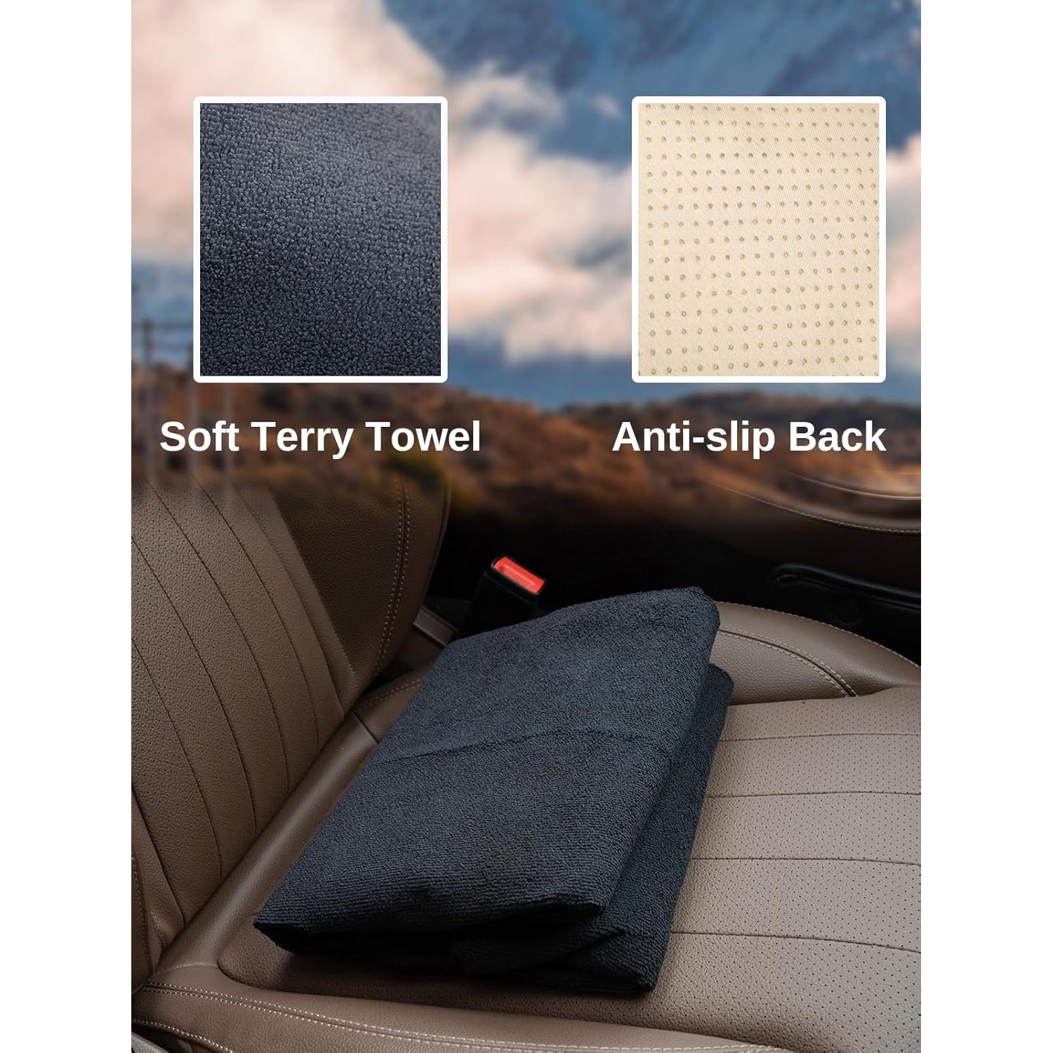 Funda de Asiento Impermeable Prpeko para Coche Negro 142x73 cm